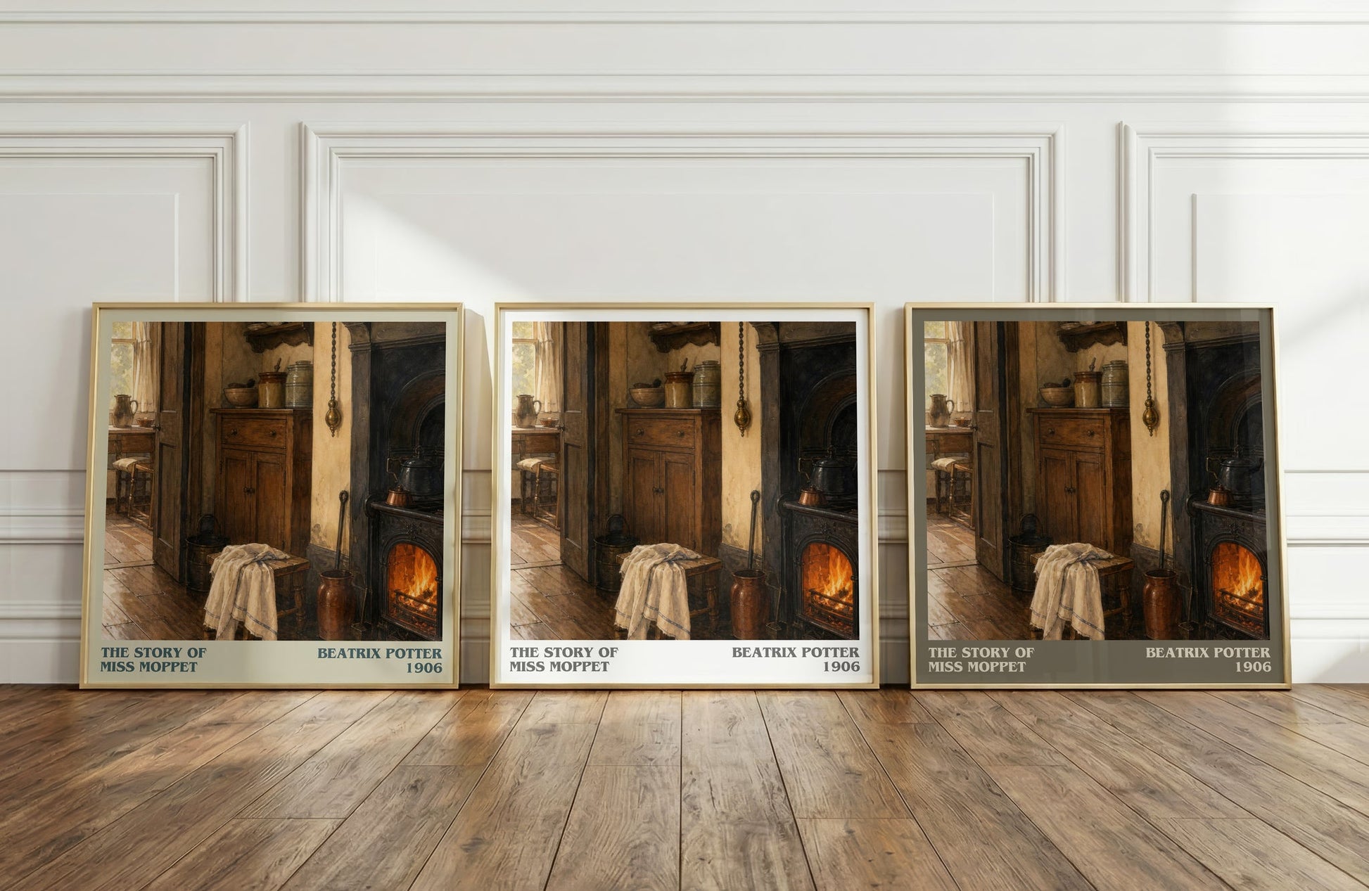 The Story Of Miss Moppet literary art print colour and style options – Beatrix Potter book art