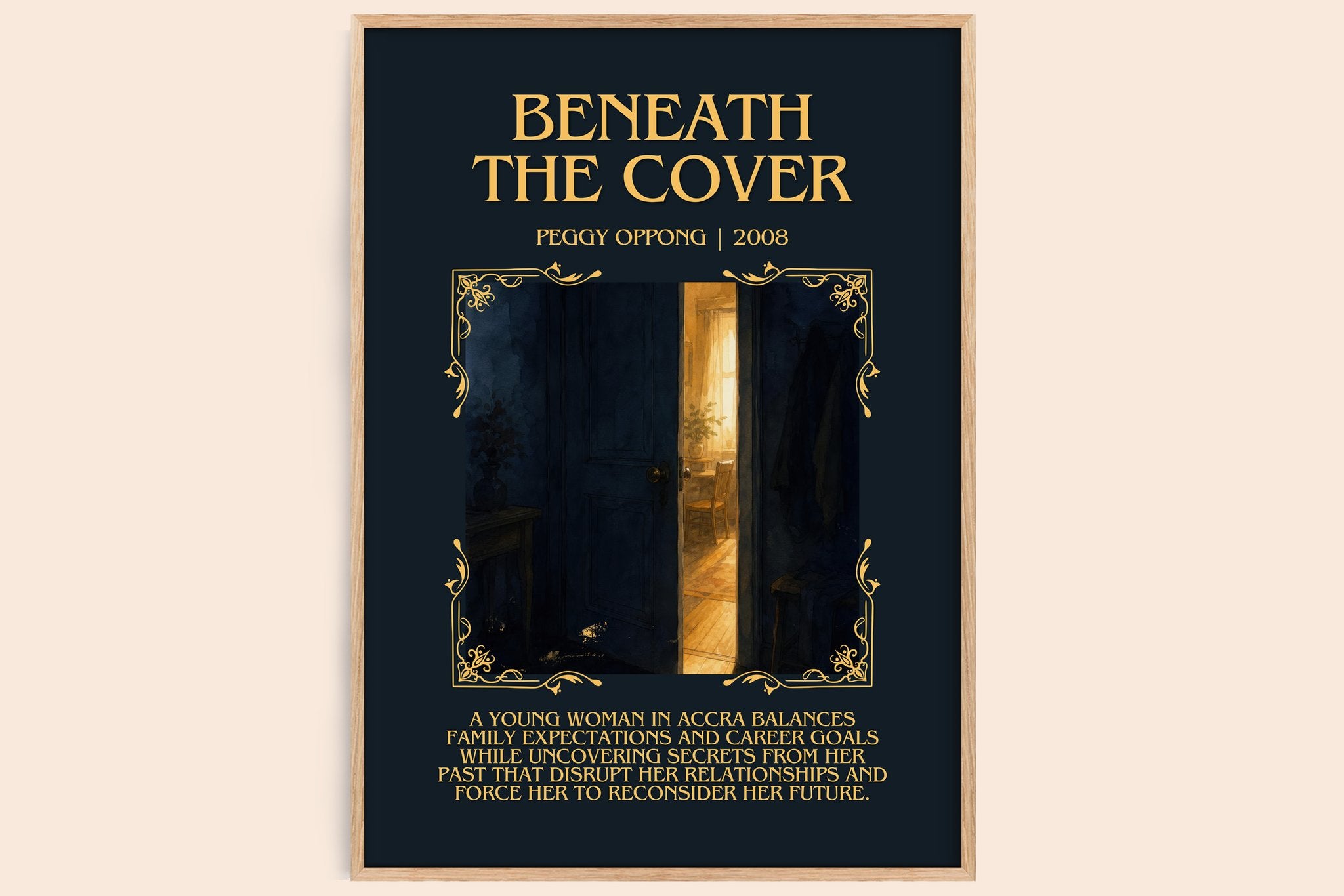 Beneath the cover Minimalist Book Poster by Peggy Oppong