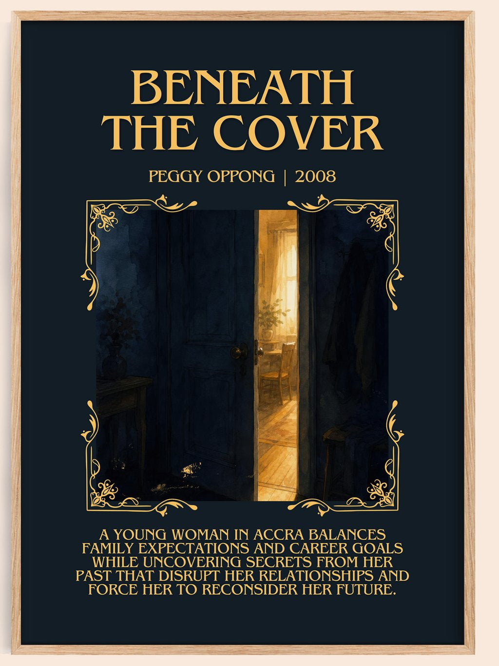 Beneath the cover Minimalist Book Poster by Peggy Oppong – book poster
