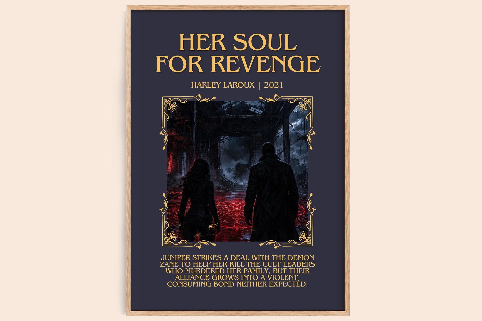 Her Soul for Revenge Minimalist Book Poster by Harley Laroux