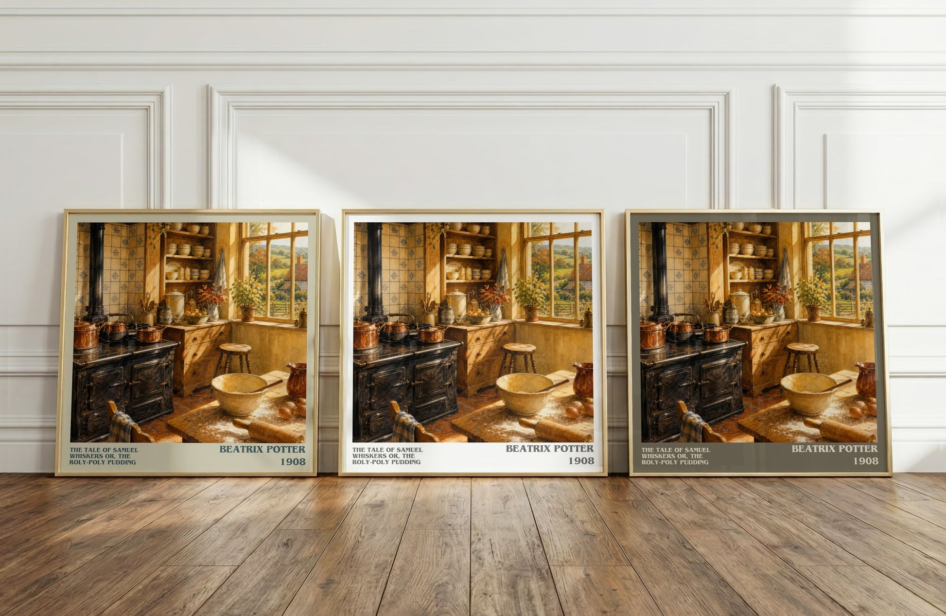 The Tale Of Samuel Whiskers Or, The Roly-Poly Pudding literary art print colour and style options – Beatrix Potter book art