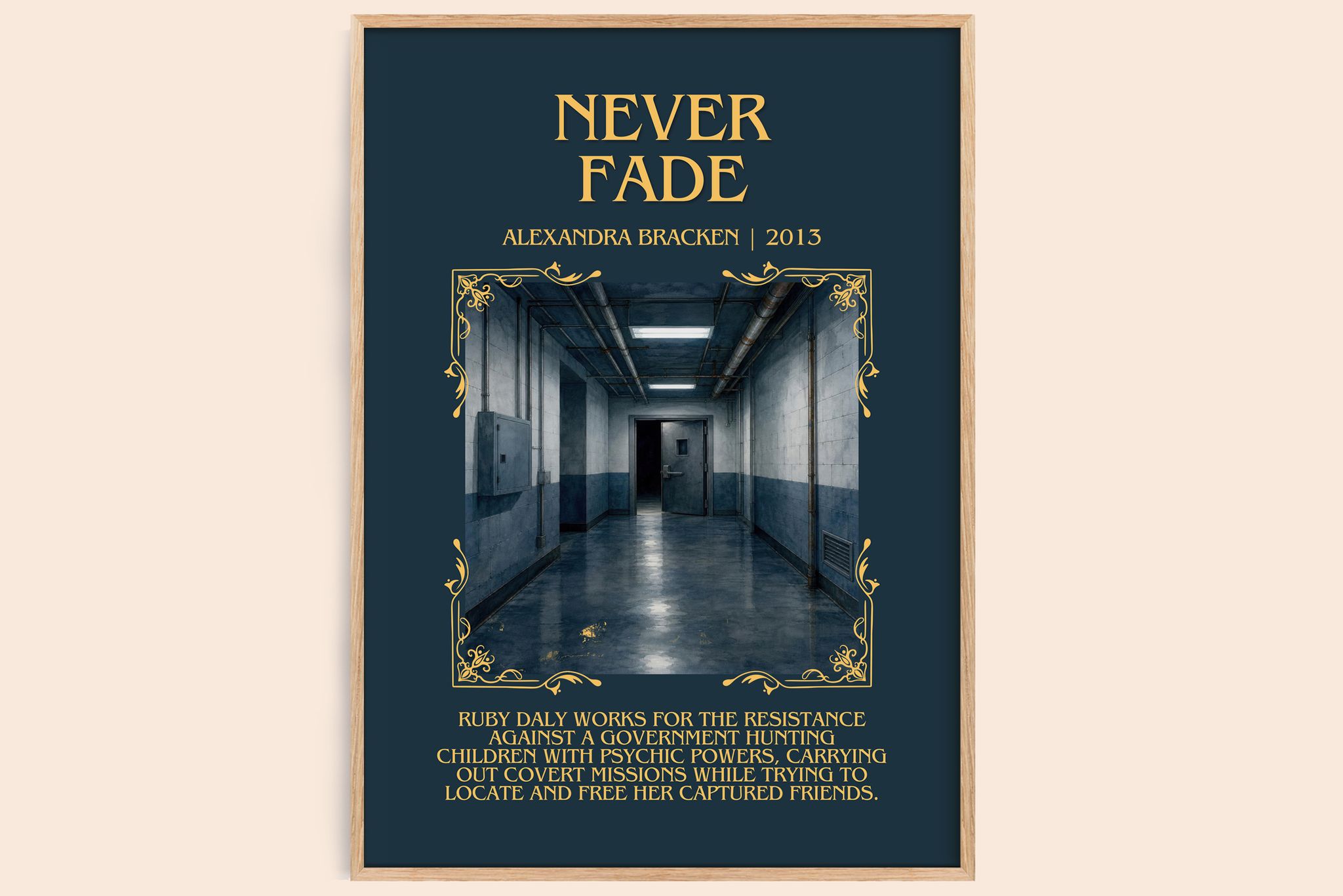 Never fade Minimalist Book Poster by Alexandra Bracken