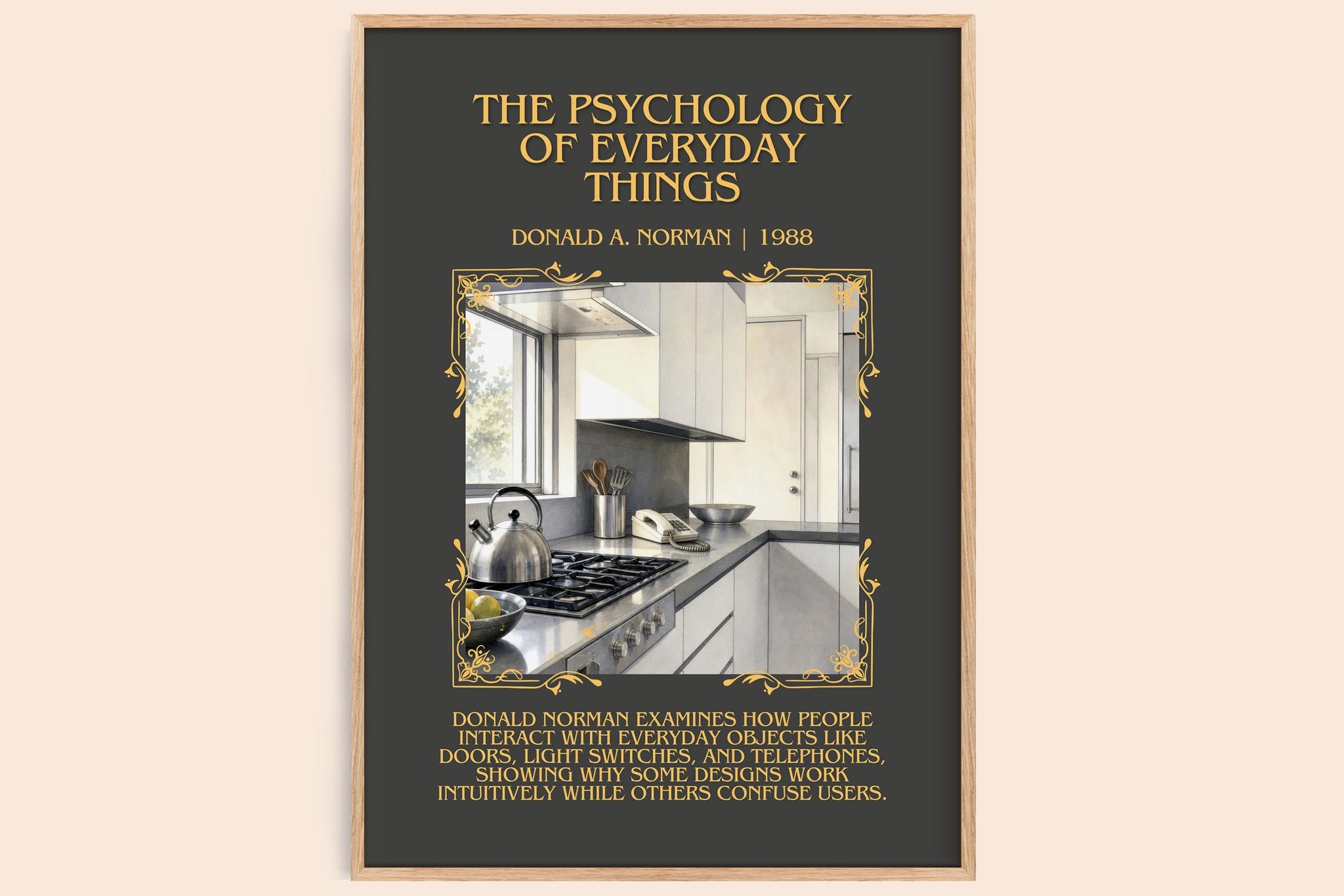 Psychology of Everyday Things Minimalist Book Poster by D. Norman