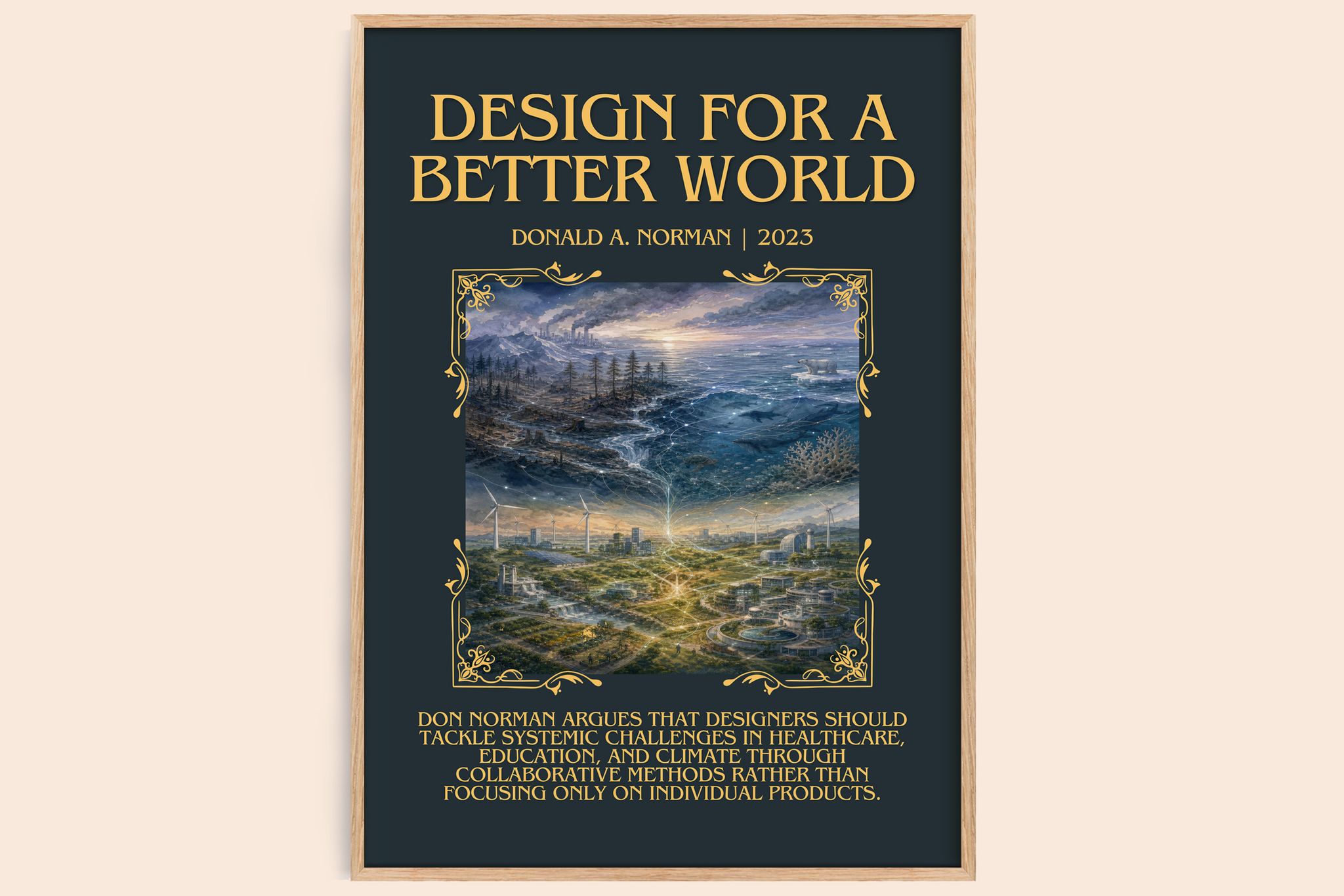 Design for a Better World Minimalist Book Poster by Donald A. Norman