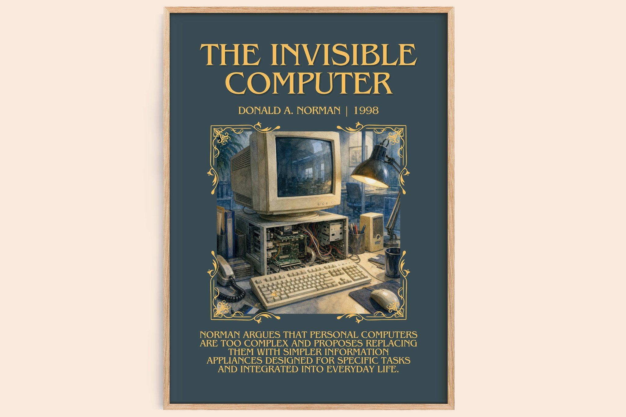 The invisible computer Minimalist Book Poster by Donald A. Norman