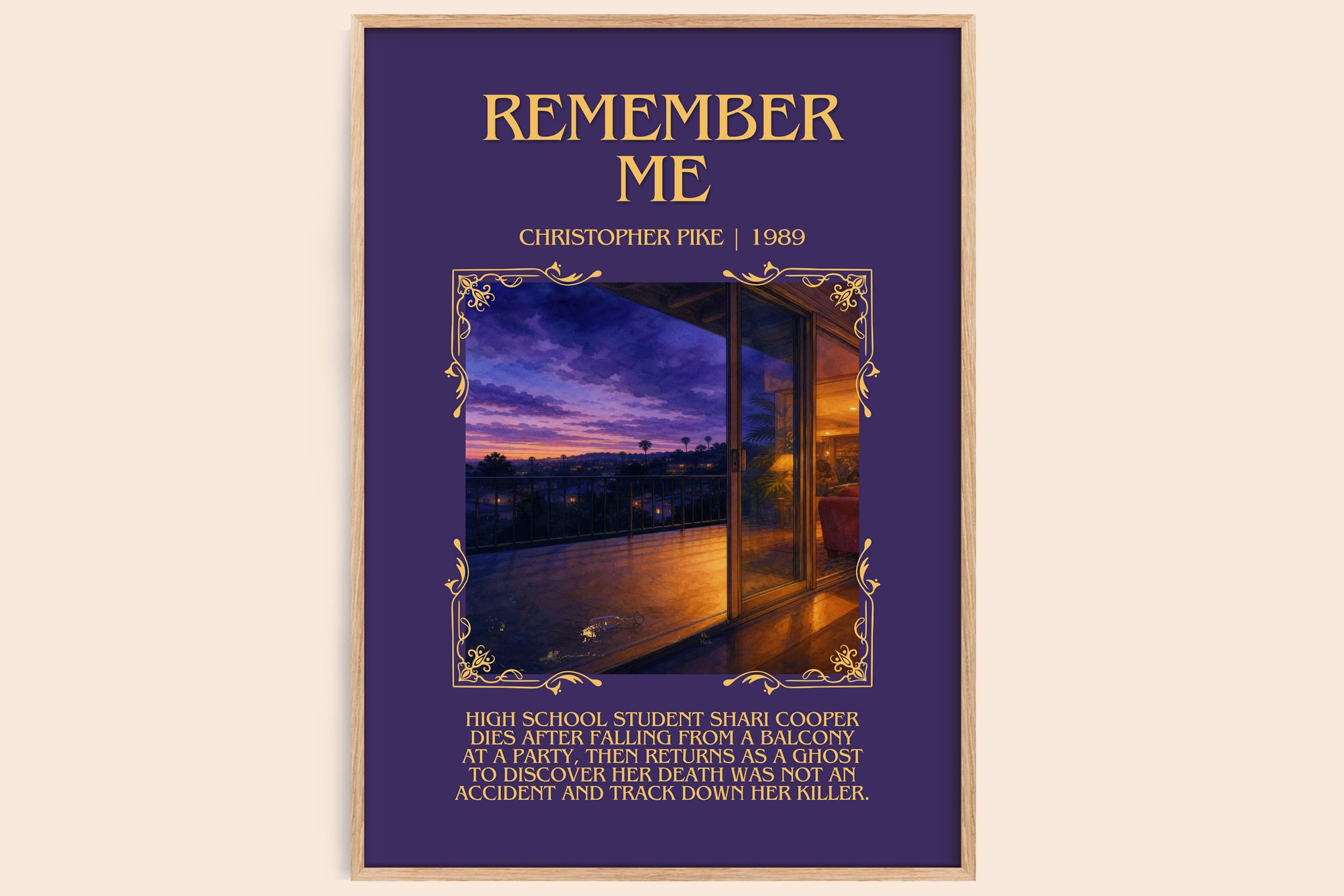 Remember Me Minimalist Book Poster by Christopher Pike