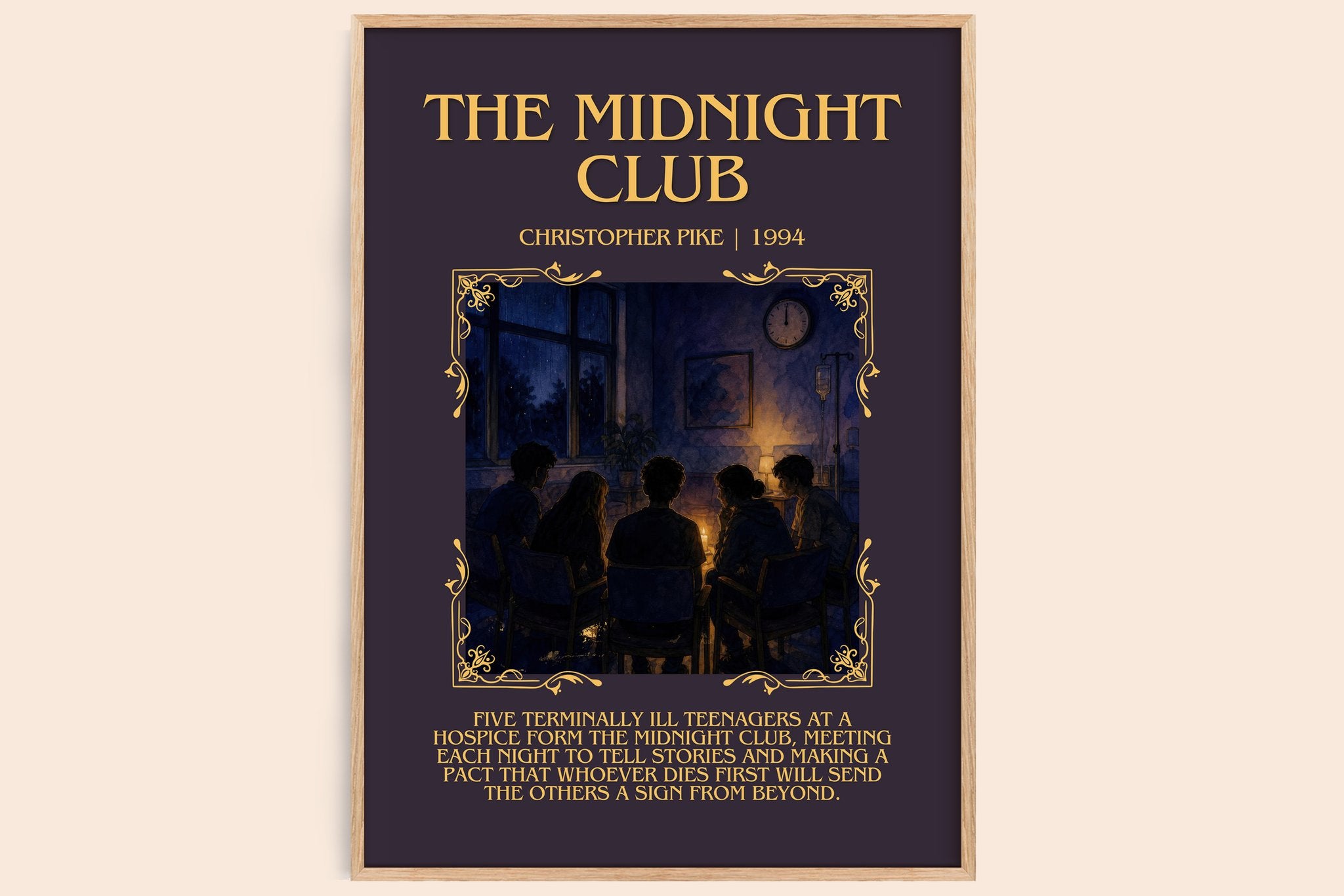The Midnight Club Minimalist Book Poster by Christopher Pike