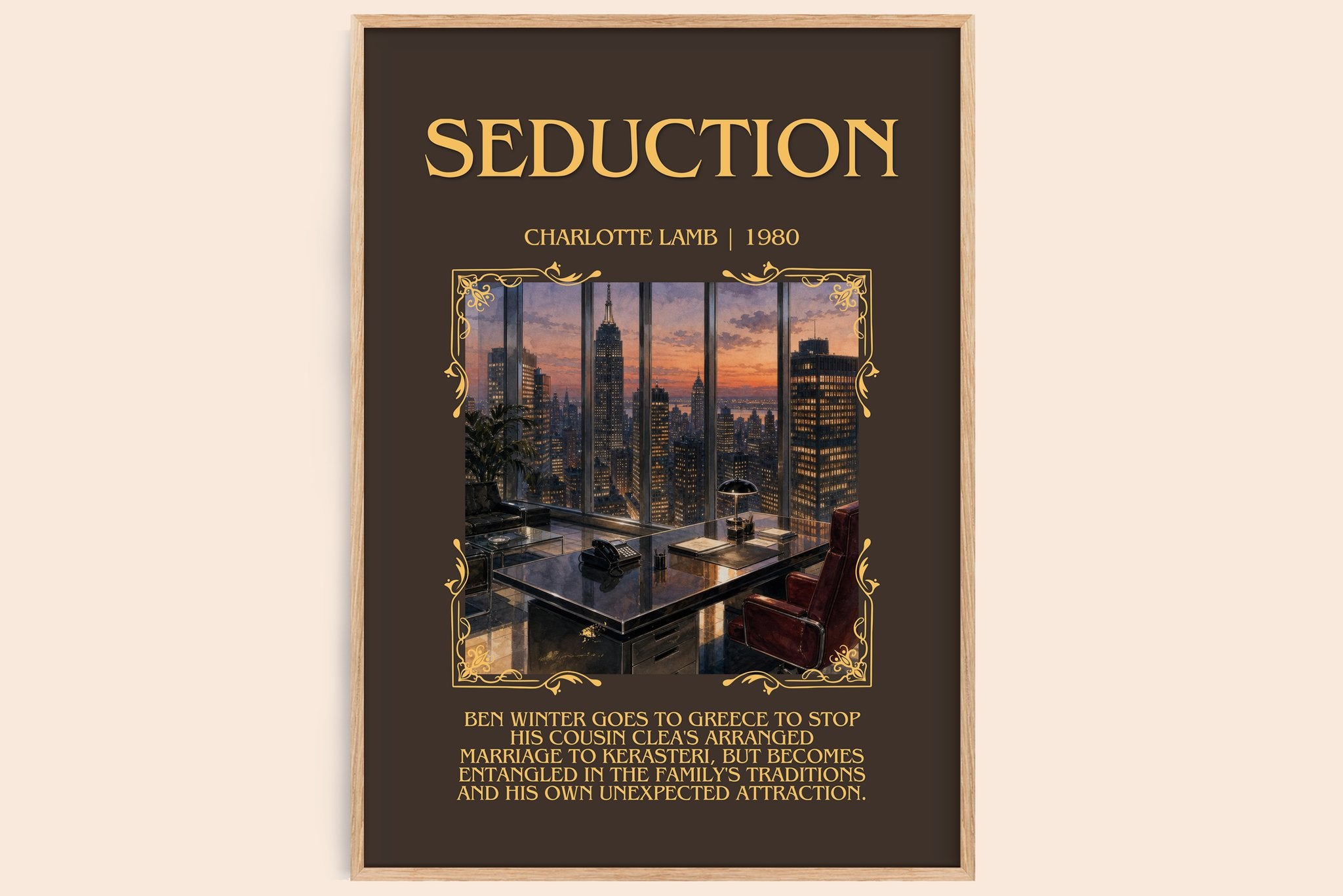 Seduction Minimalist Book Poster by Charlotte Lamb