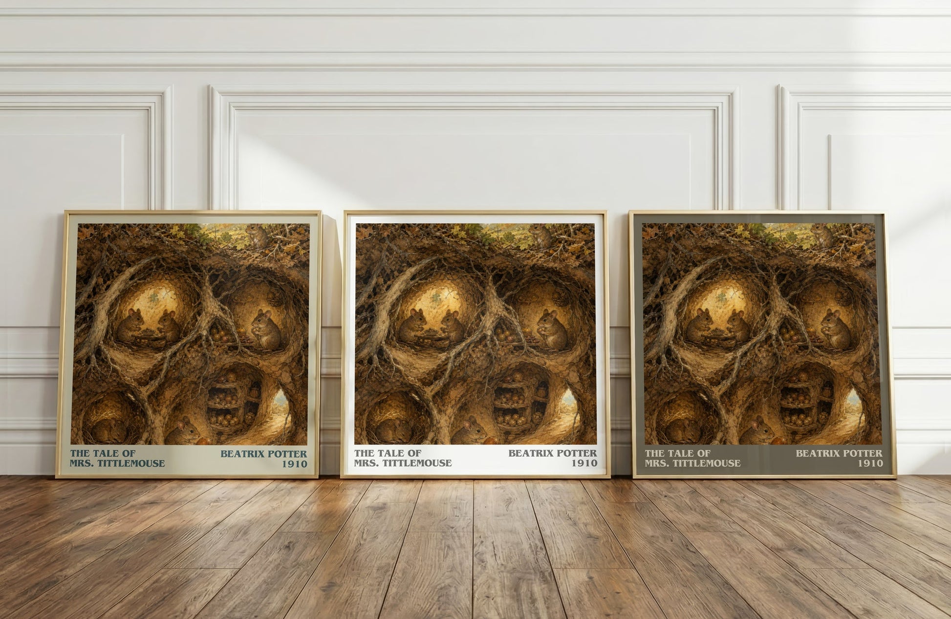 The Tale Of Mrs. Tittlemouse literary art print colour and style options – Beatrix Potter book art
