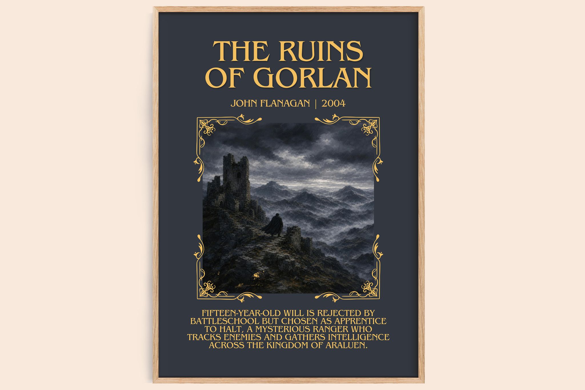 The Ruins of Gorlan Minimalist Book Poster by John Flanagan