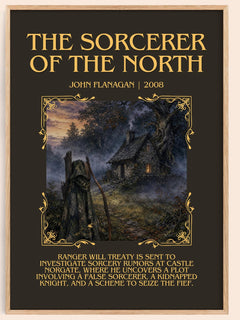 The Sorcerer of the North Minimalist Book Poster by John Flanagan – image 1