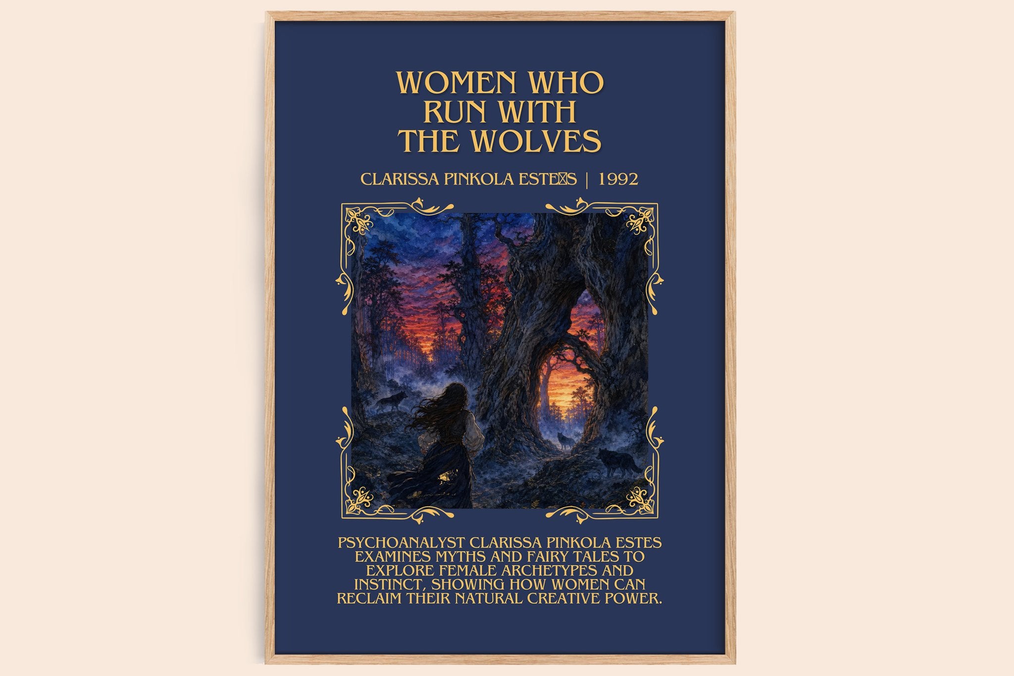 Women Who Run with the Wolves Minimalist Book Poster by C. Estés