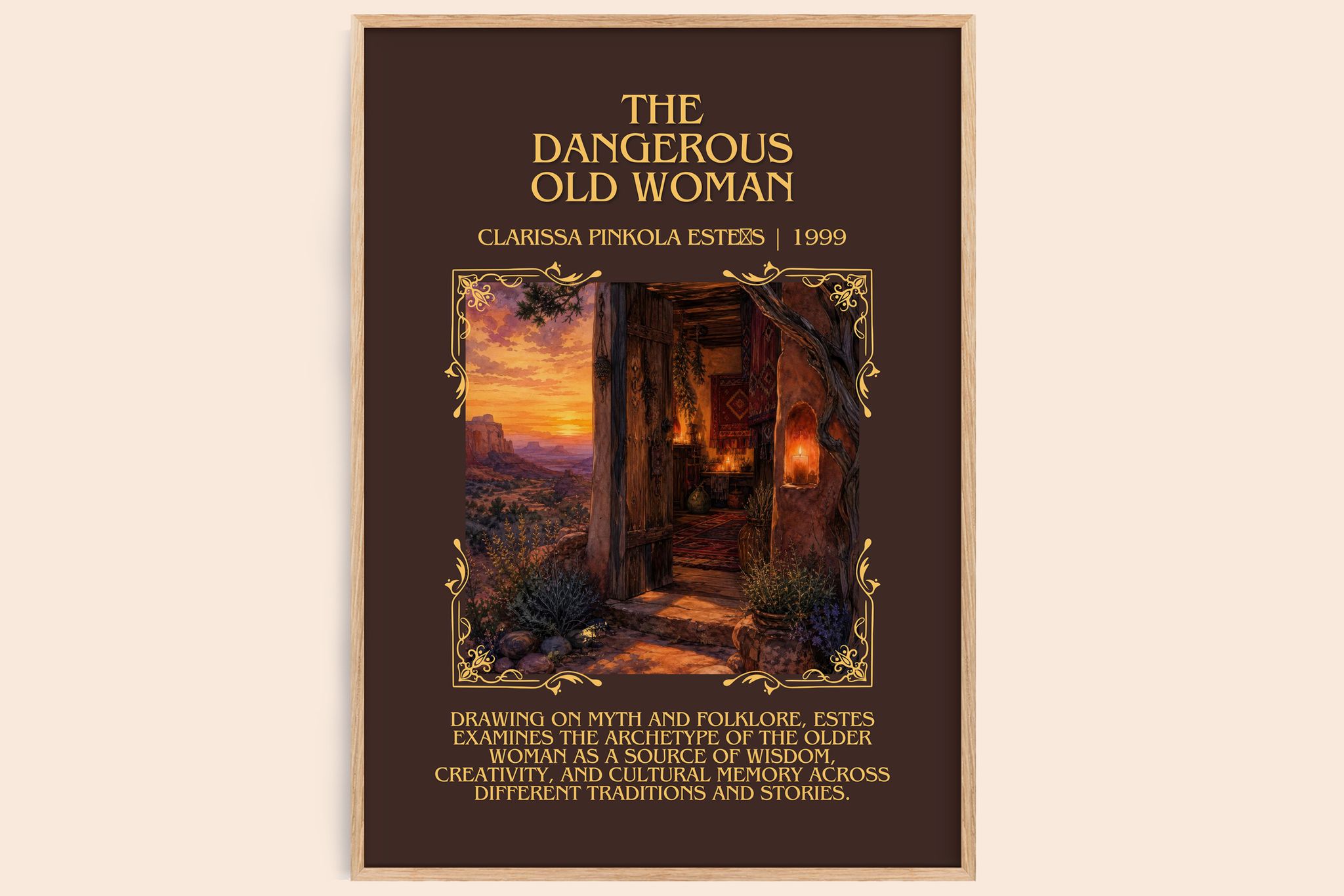 Dangerous Old Woman Minimalist Book Poster by Clarissa Pinkola Estés