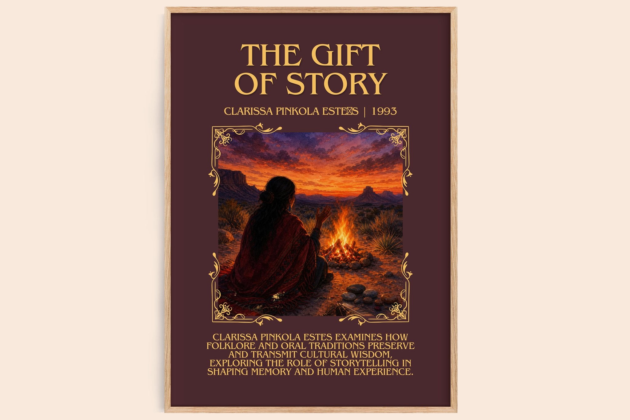 The gift of story Minimalist Book Poster by Clarissa Pinkola Estés
