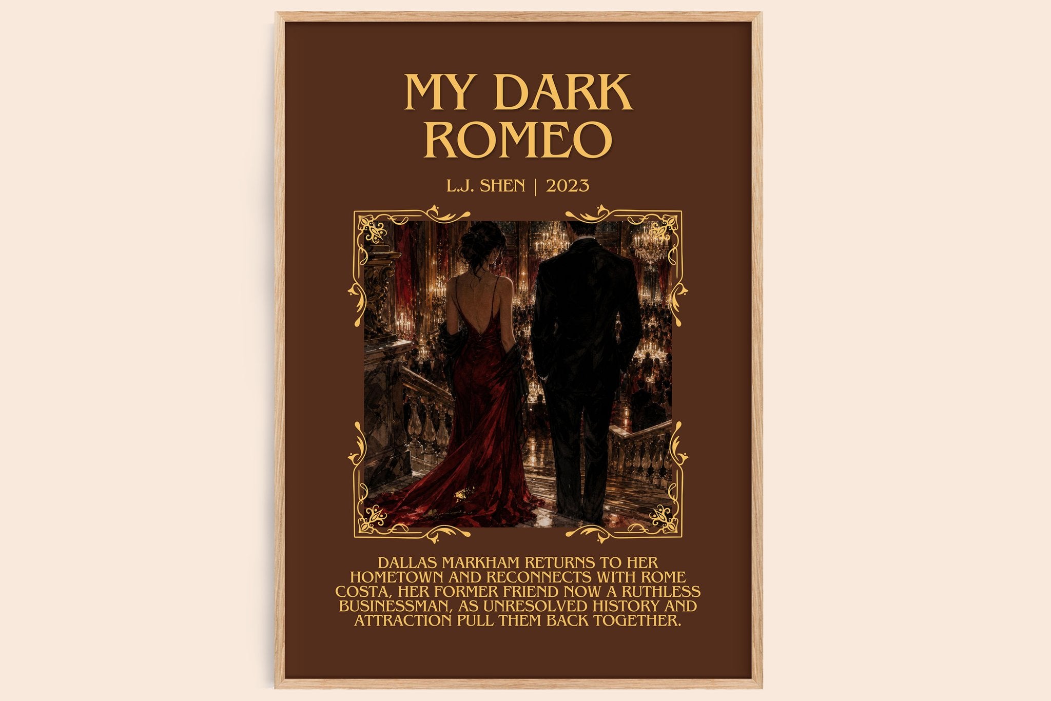 My Dark Romeo Minimalist Book Poster by L.J. Shen