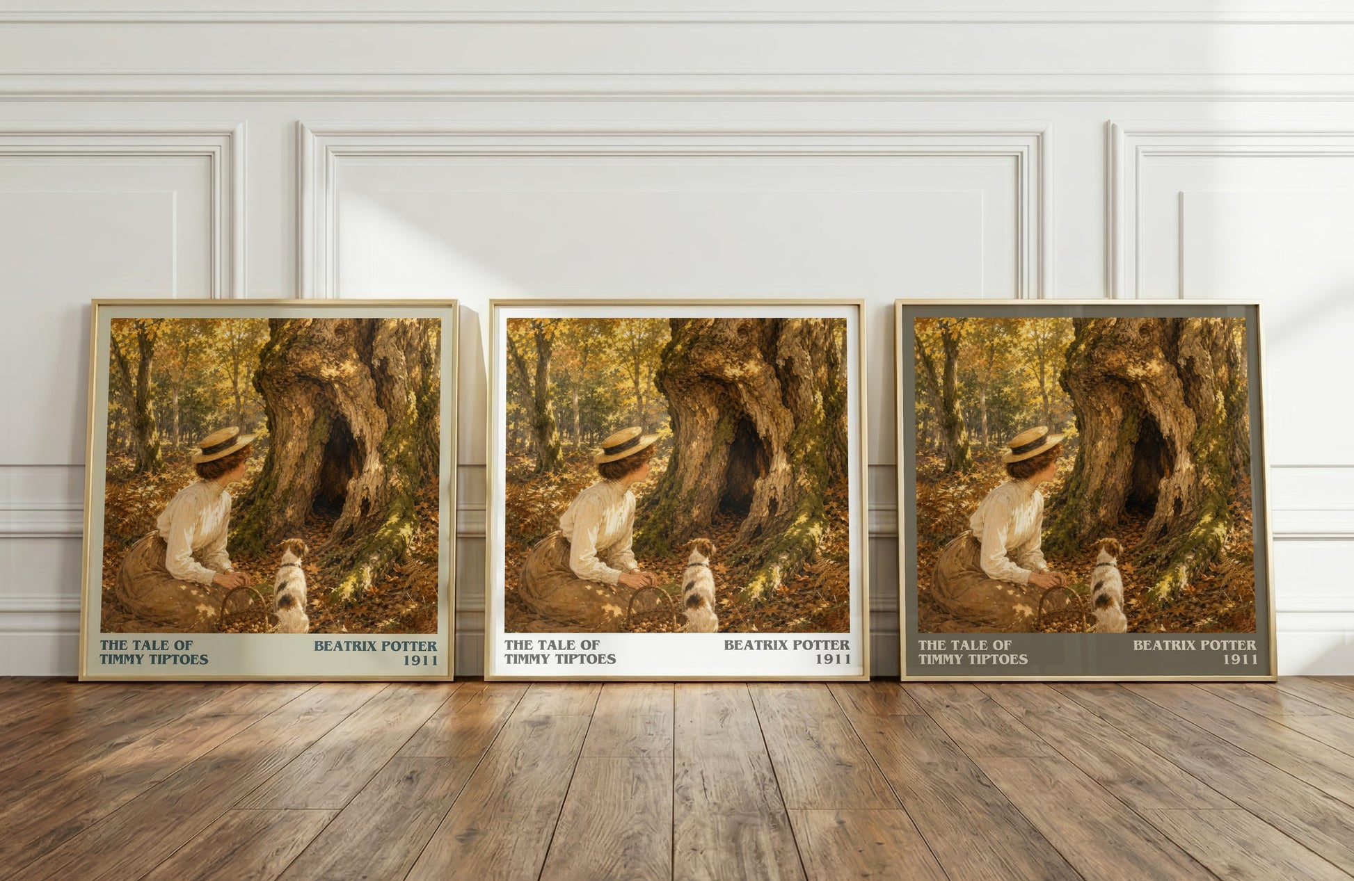 The Tale Of Timmy Tiptoes literary art print colour and style options – Beatrix Potter book art