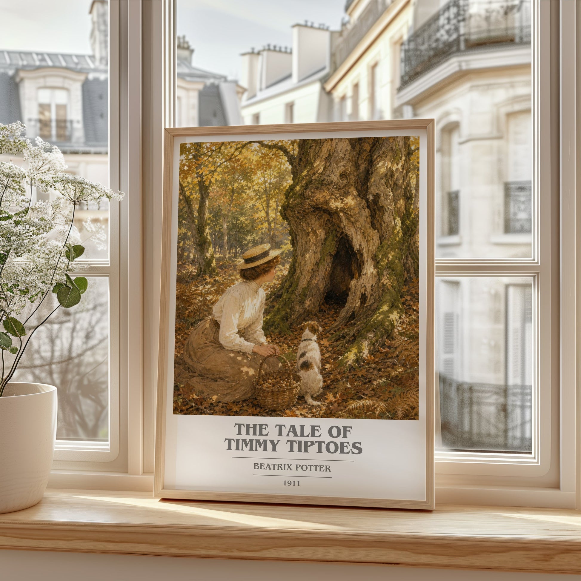 The Tale Of Timmy Tiptoes book cover poster colour and style options – Beatrix Potter book art