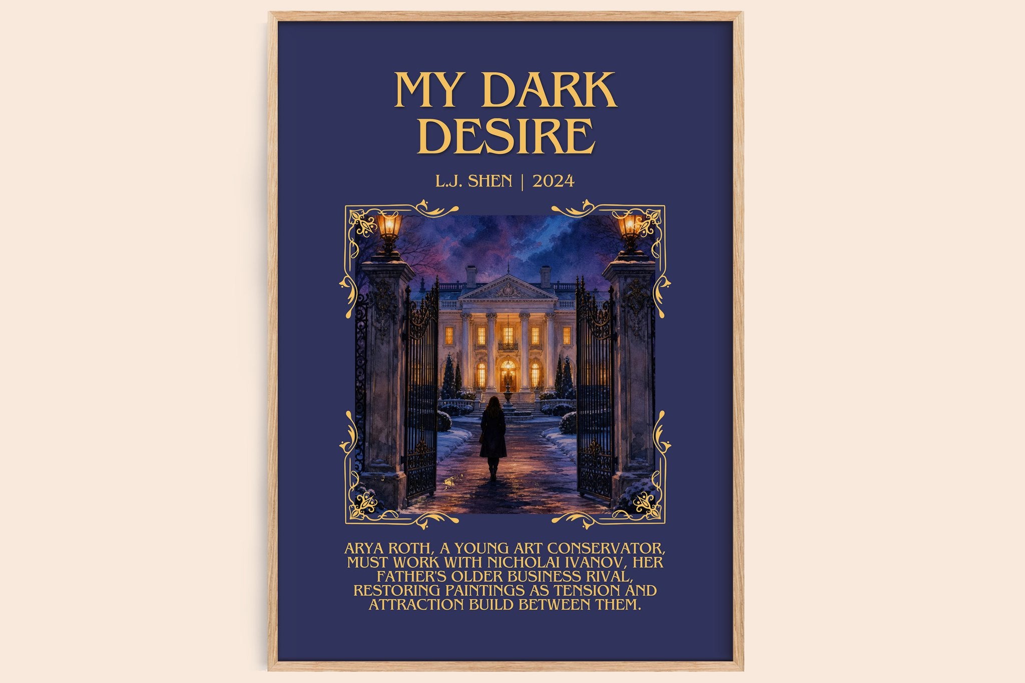 My Dark Desire Minimalist Book Poster by L.J. Shen