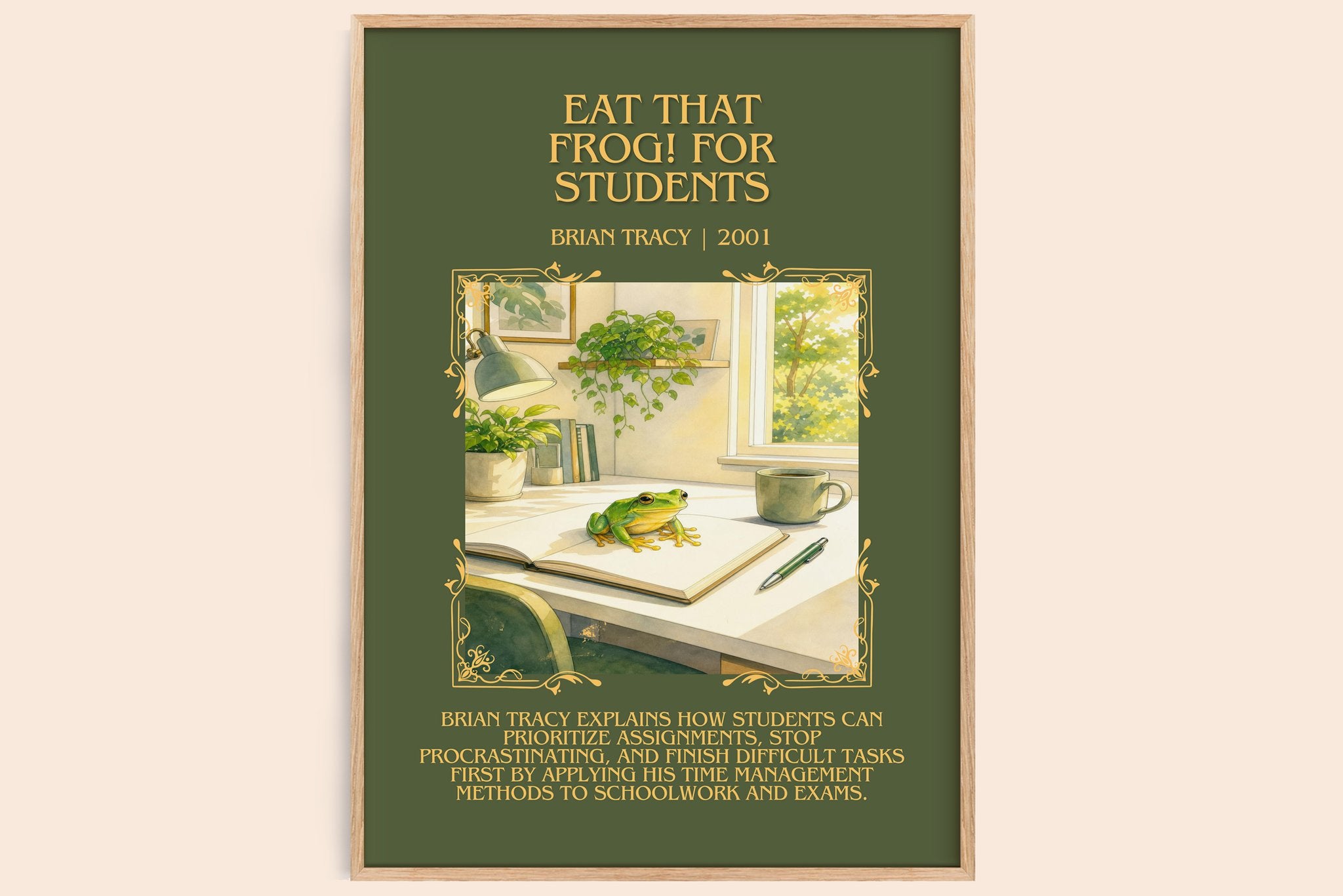 Eat That Frog! for Students Minimalist Book Poster by Brian Tracy