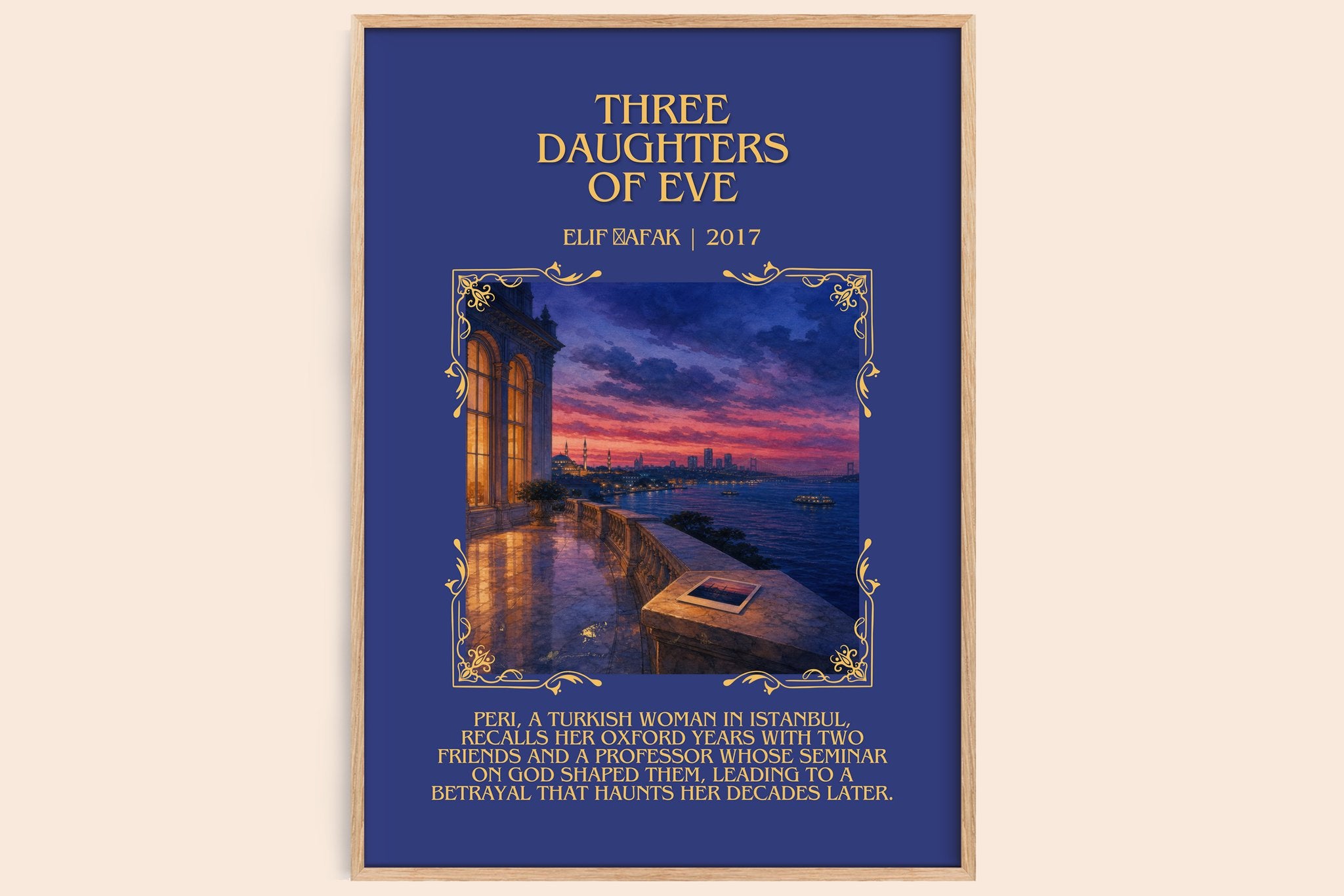 Three Daughters of Eve Minimalist Book Poster by Elif Şafak