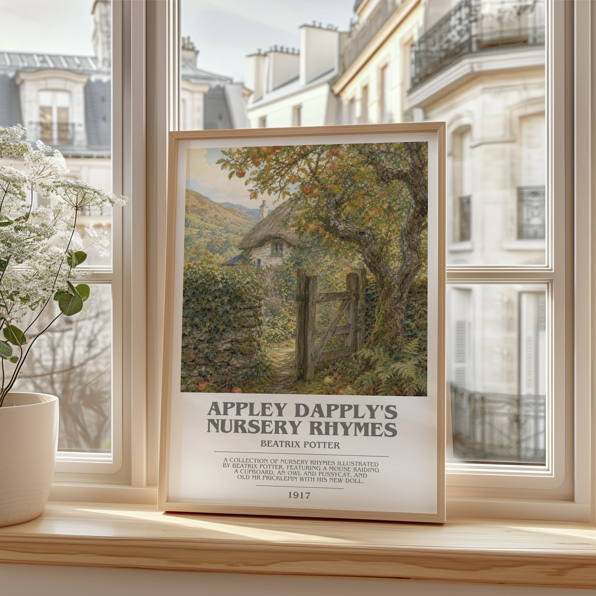 Appley Dapply'S Nursery Rhymes bookish poster colour and style options – Beatrix Potter book art