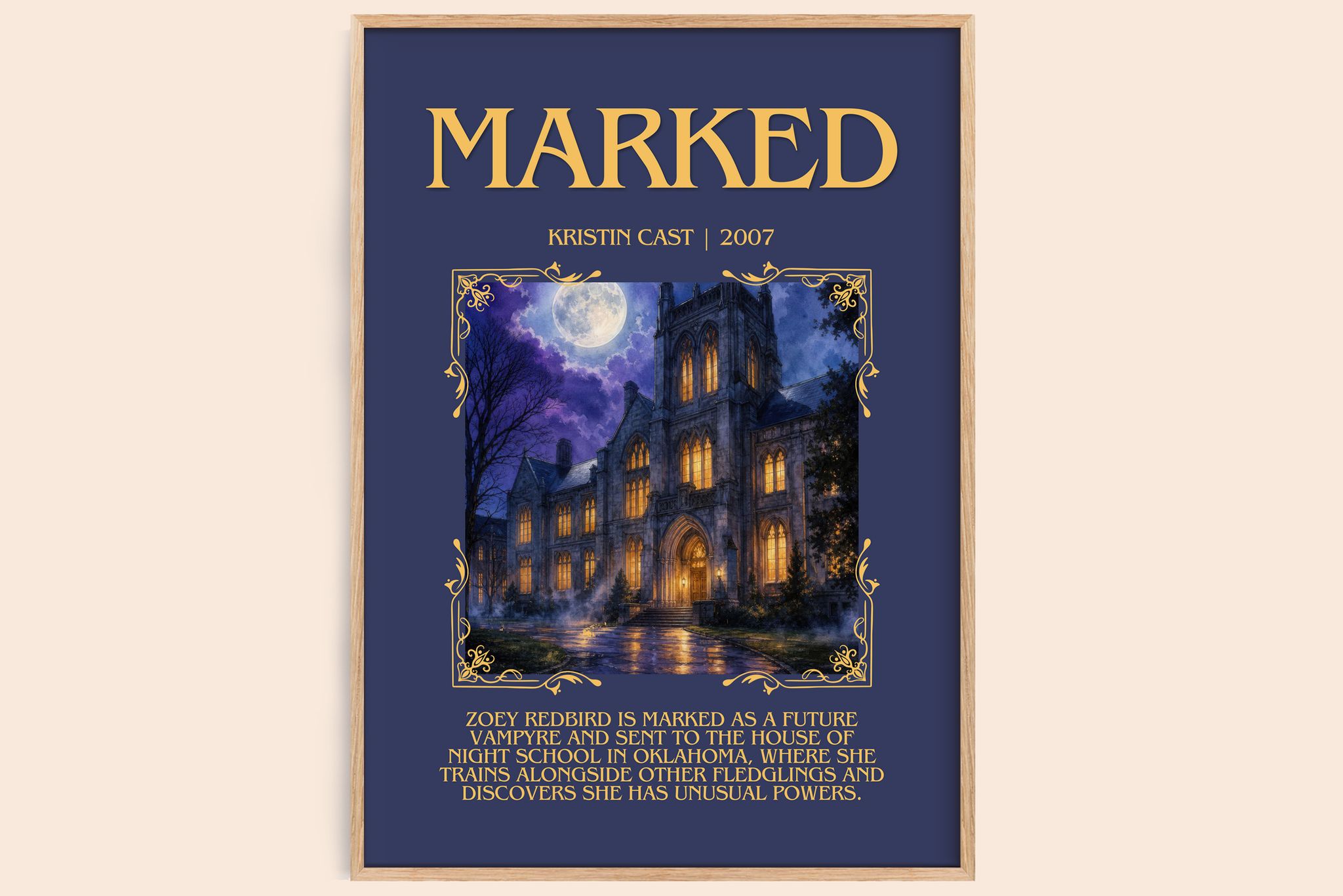 Marked Minimalist Book Poster by Kristin Cast
