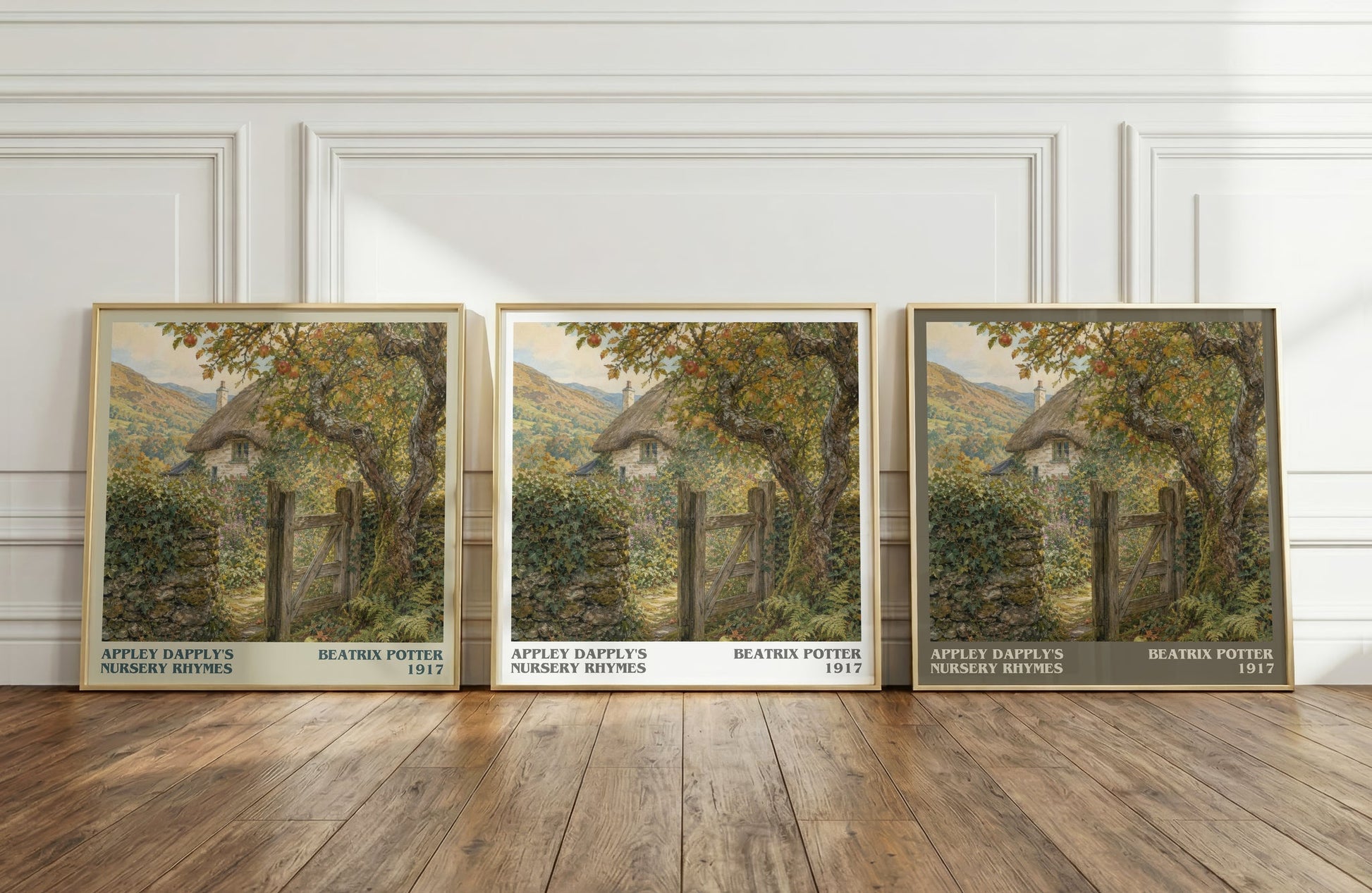 Appley Dapply'S Nursery Rhymes literary art print colour and style options – Beatrix Potter book art