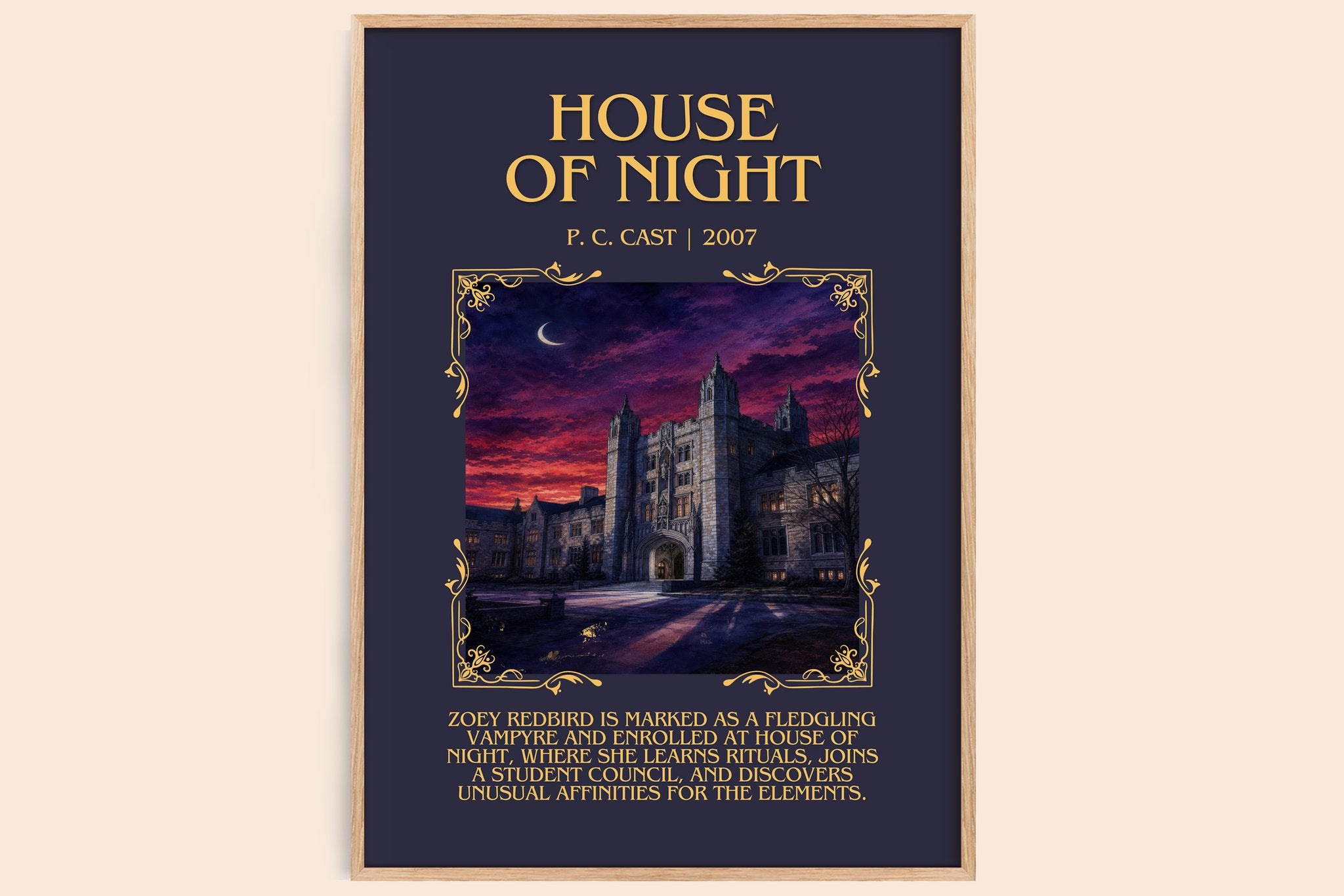 House of Night Minimalist Book Poster by P. C. Cast