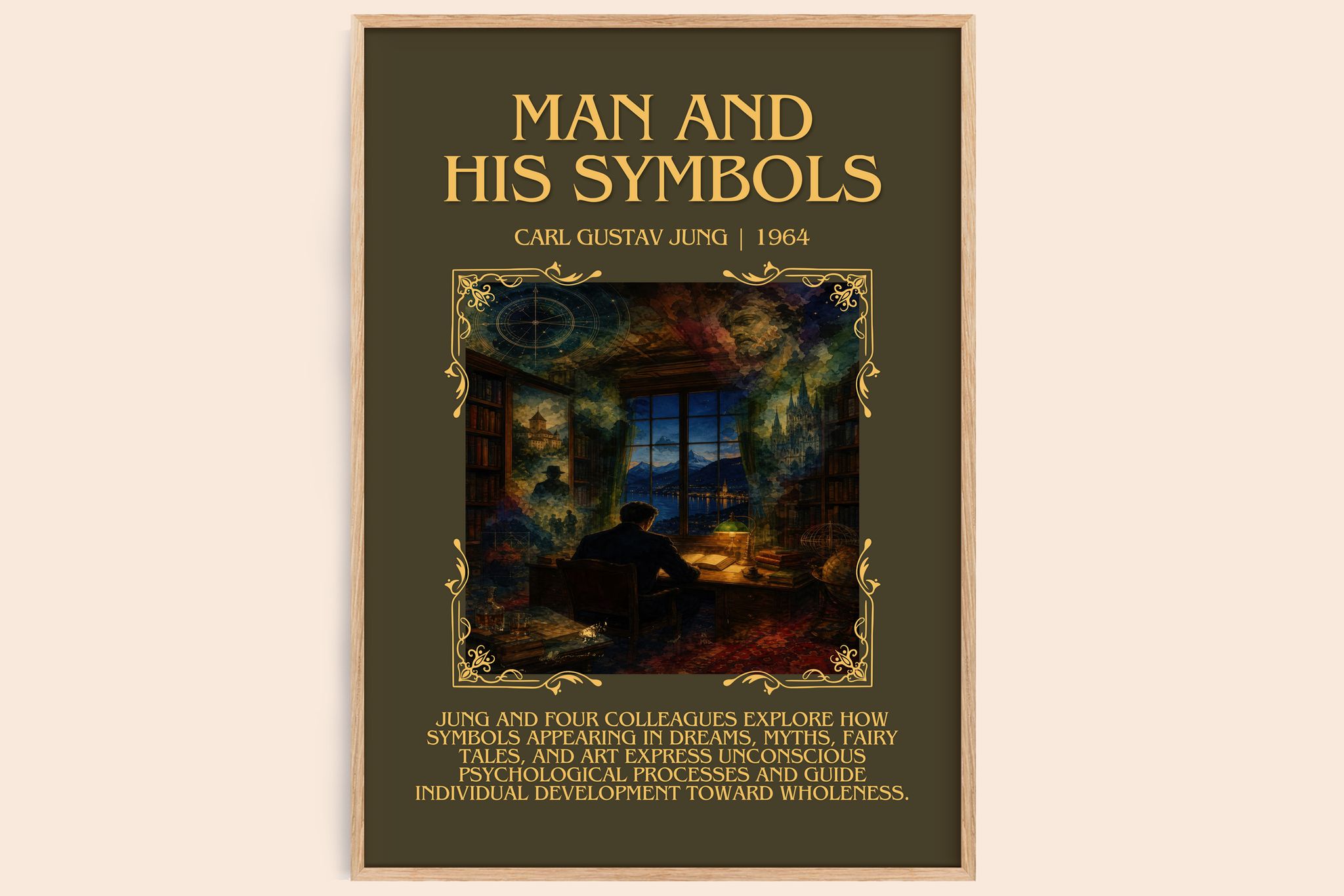 Man and His Symbols Minimalist Book Poster by Carl Gustav Jung