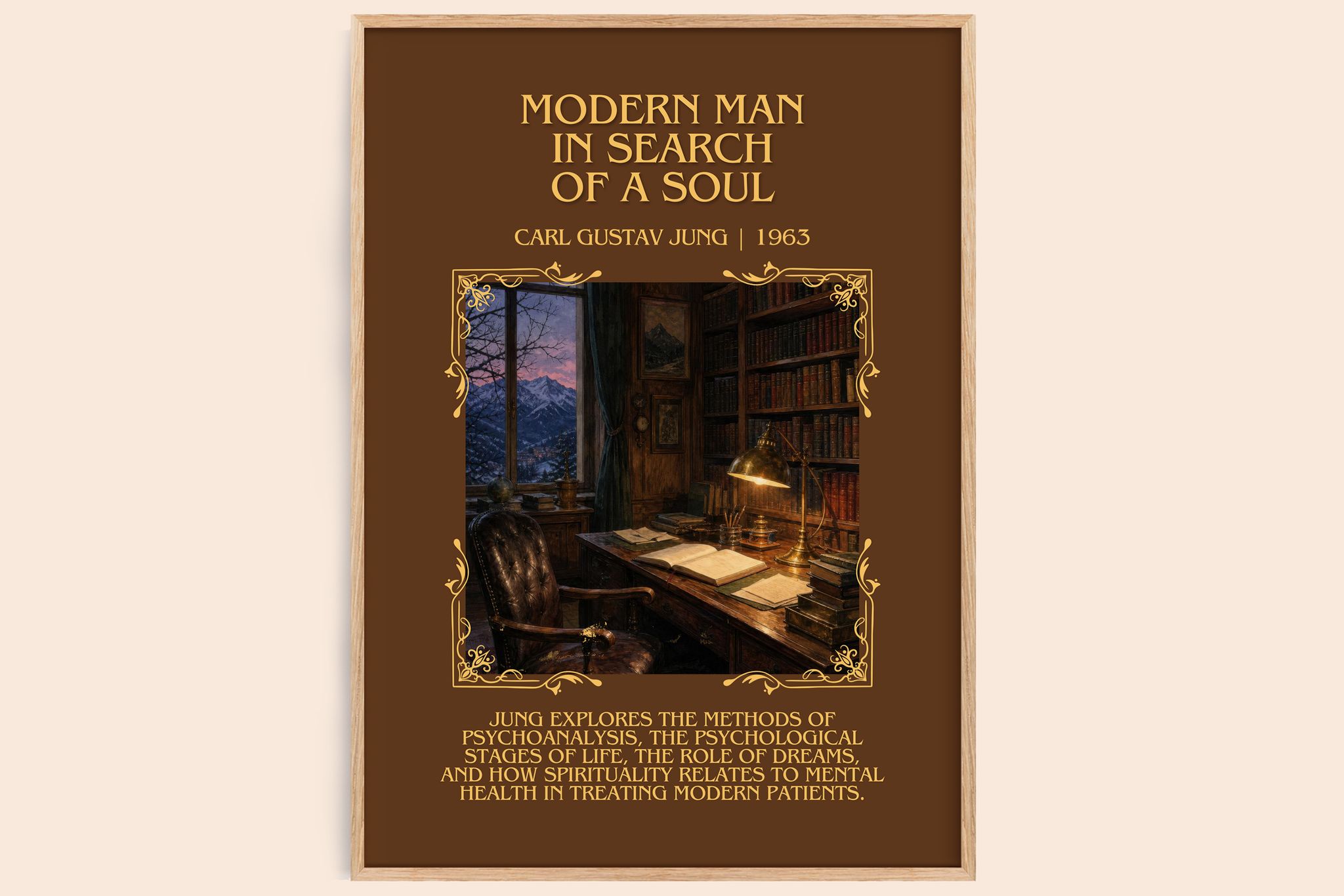 Modern man in search of a soul Minimalist Book Poster by C. Jung