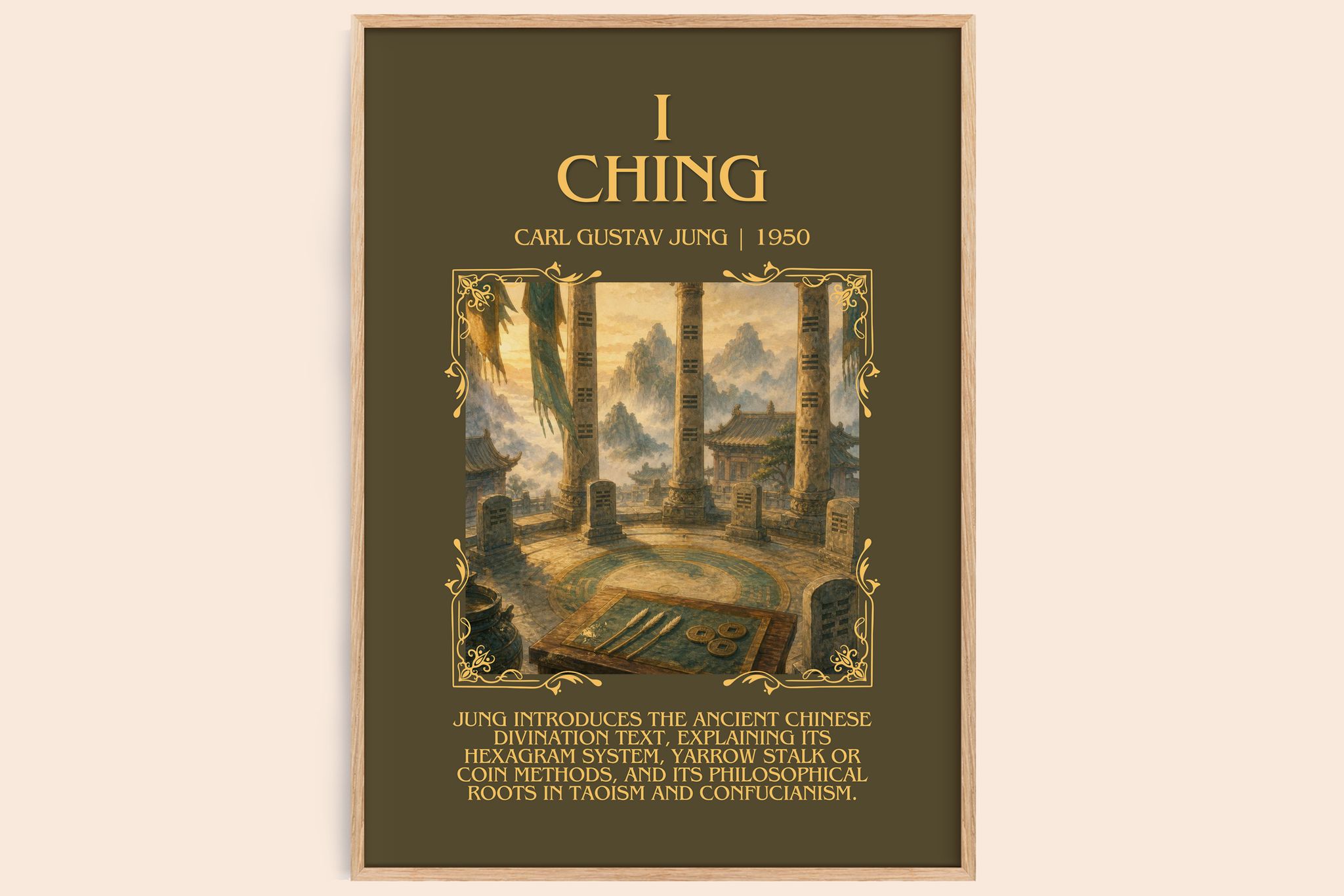 I Ching Minimalist Book Poster by Carl Gustav Jung