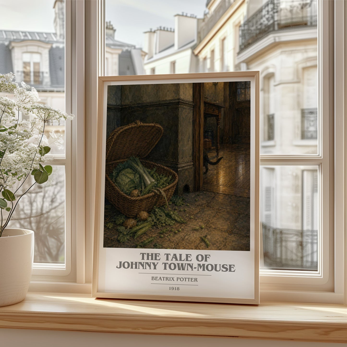 The Tale Of Johnny Town-Mouse book cover poster colour and style options – Beatrix Potter book art