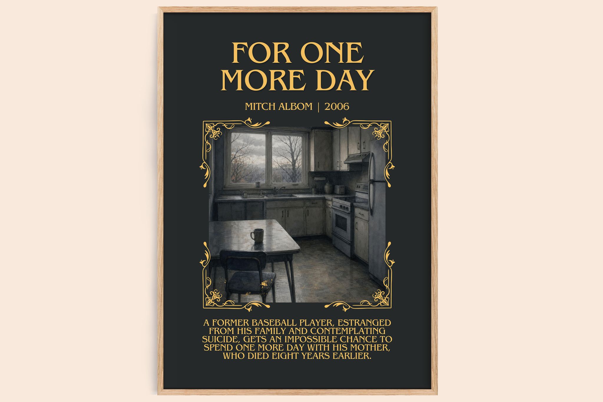 For One More Day Minimalist Book Poster by Mitch Albom