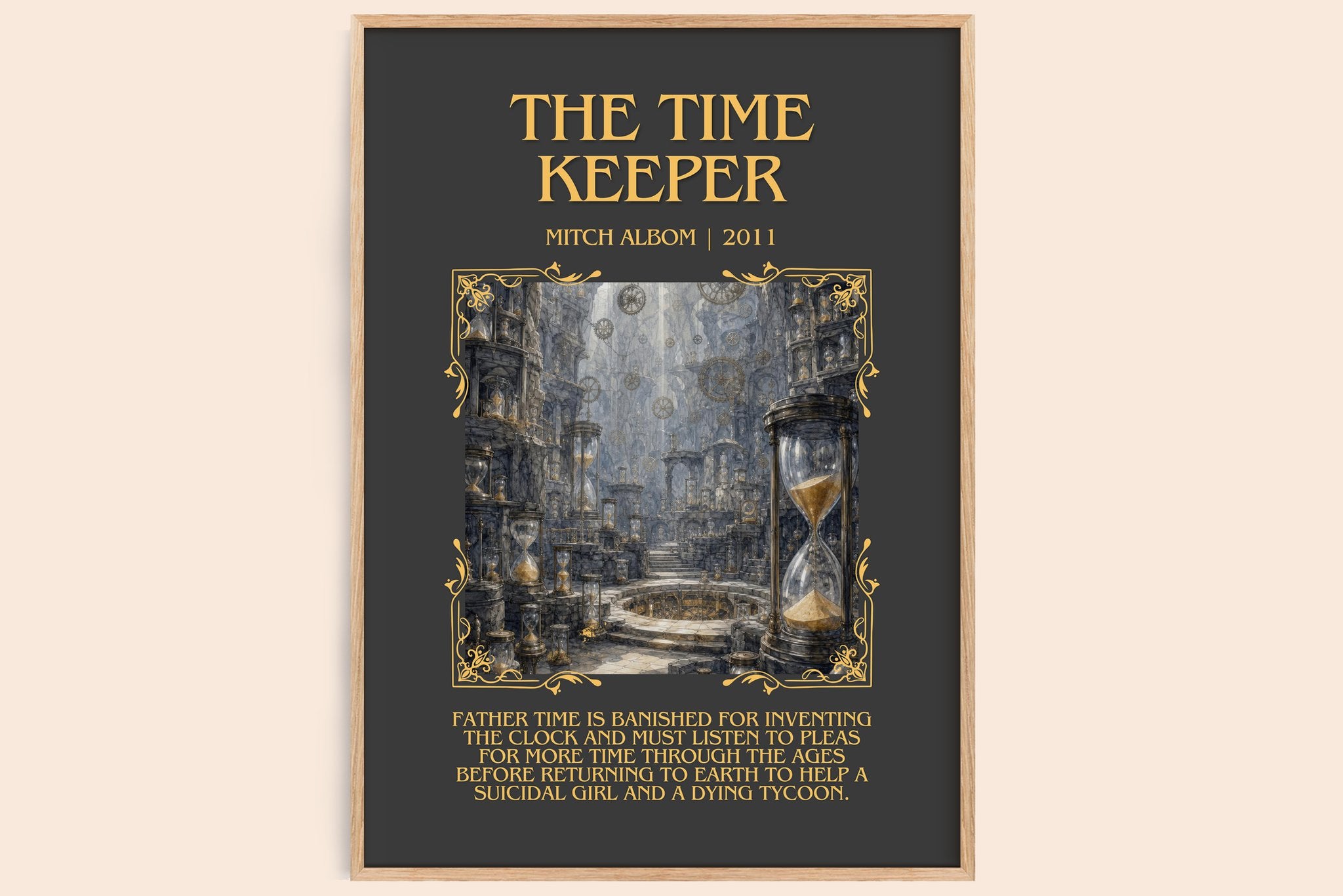 The time keeper Minimalist Book Poster by Mitch Albom