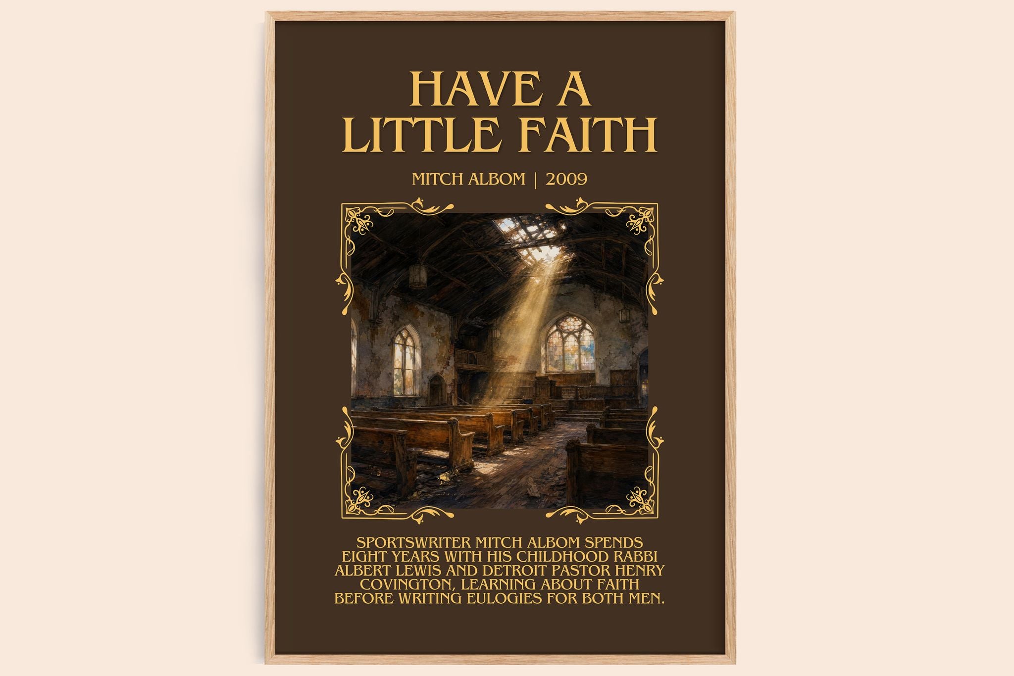 Have a little faith Minimalist Book Poster by Mitch Albom