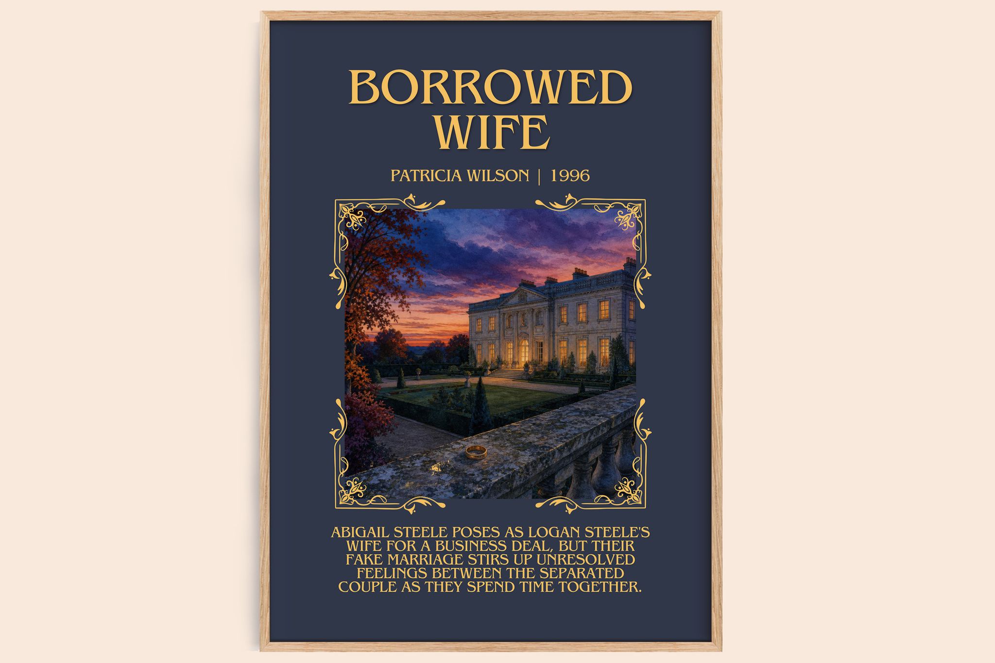 Borrowed Wife Minimalist Book Poster by Patricia Wilson