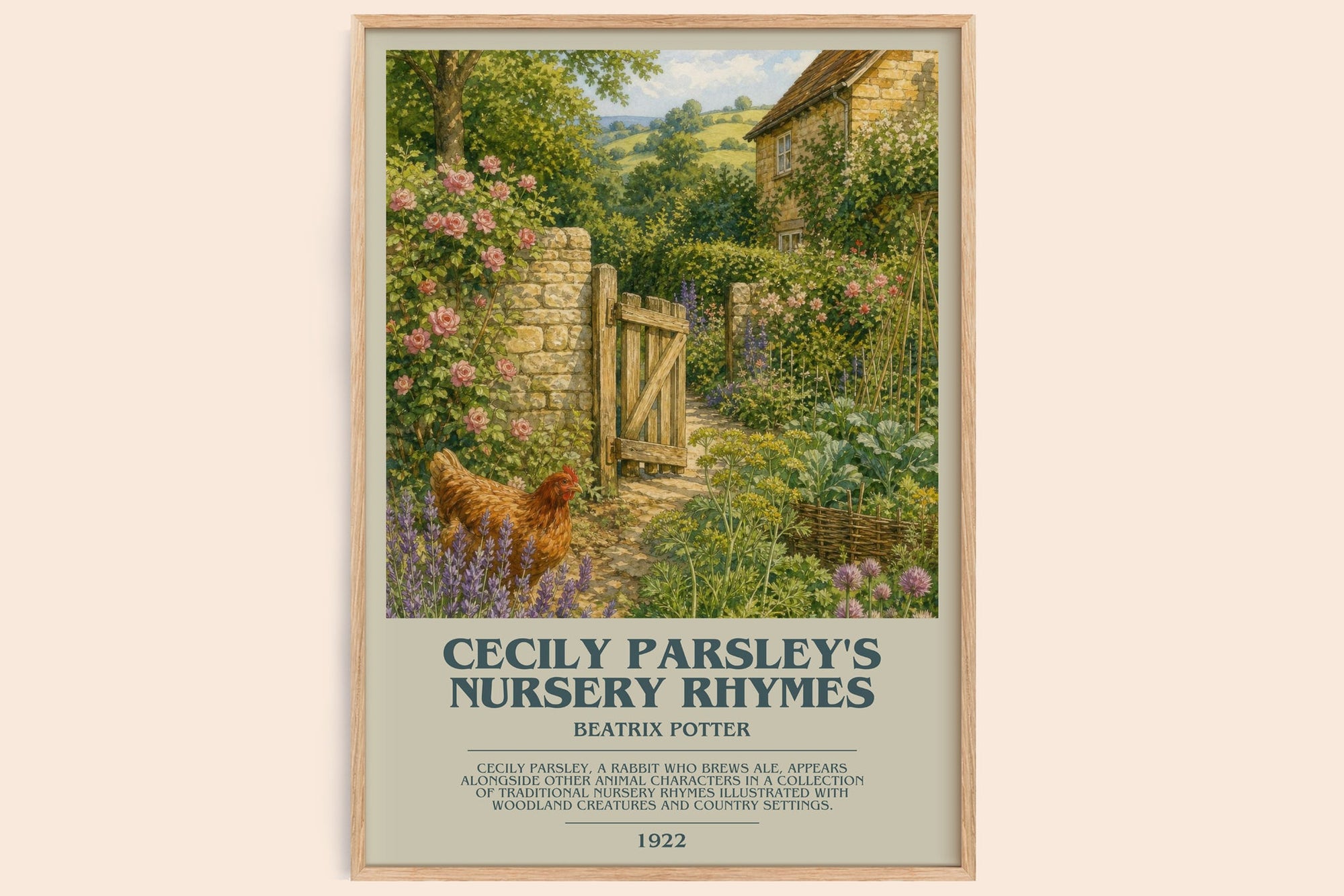 Cecily Parsley'S Nursery Rhymes bookish book poster by Beatrix Potter – framed literary art print
