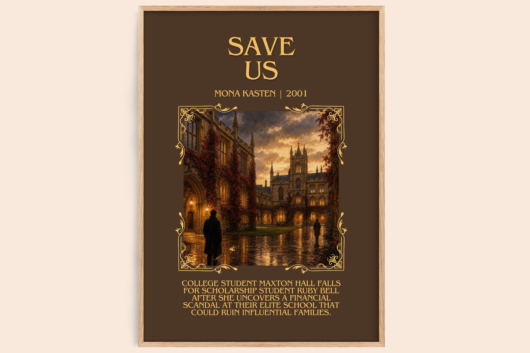 Save Us Minimalist Book Poster by Mona Kasten