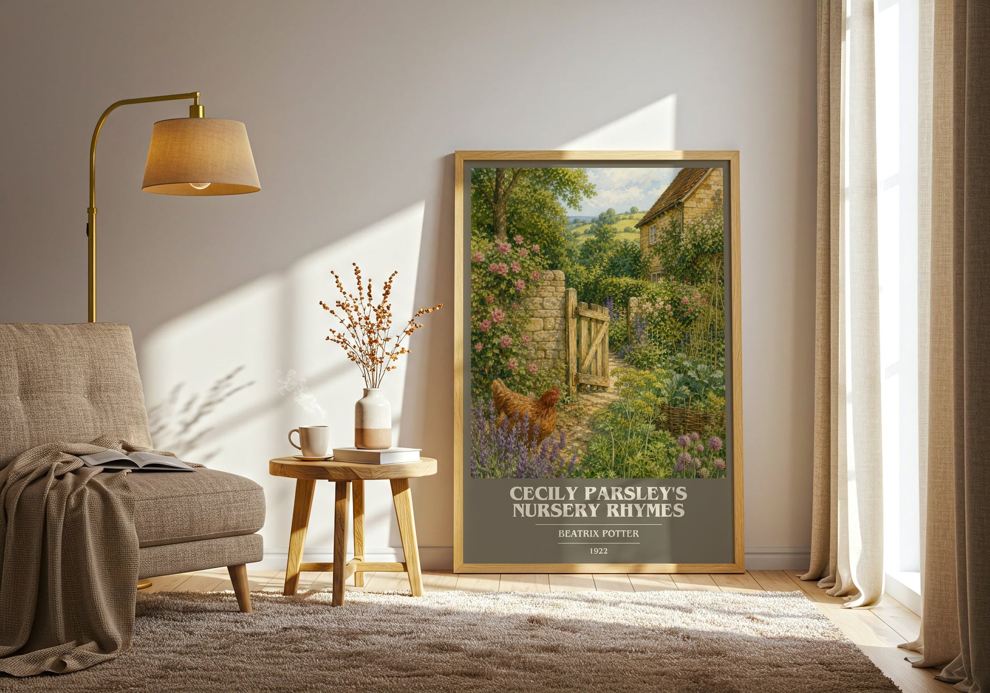 Cecily Parsley'S Nursery Rhymes book cover print on bookshelf – Beatrix Potter fan gift