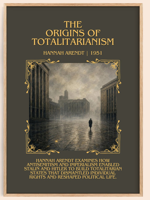 The Origins of Totalitarianism Minimalist Book Poster by Hannah Arendt