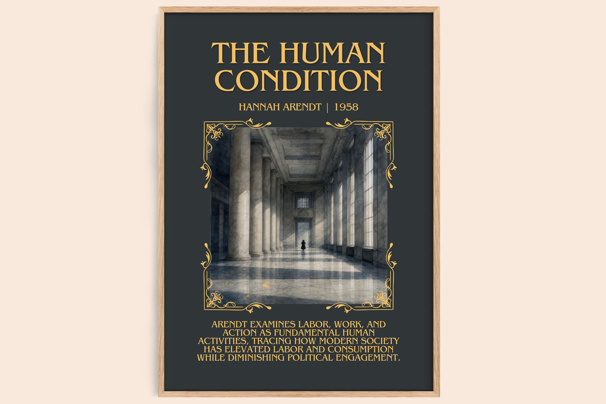 The Human Condition Minimalist Book Poster by Hannah Arendt