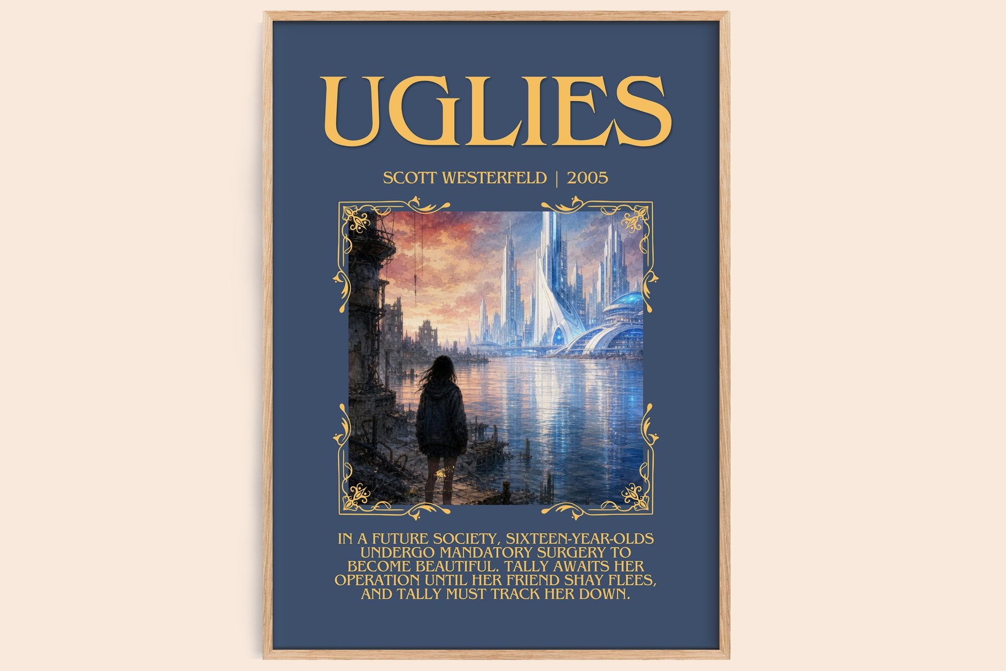 Uglies Minimalist Book Poster by Scott Westerfeld