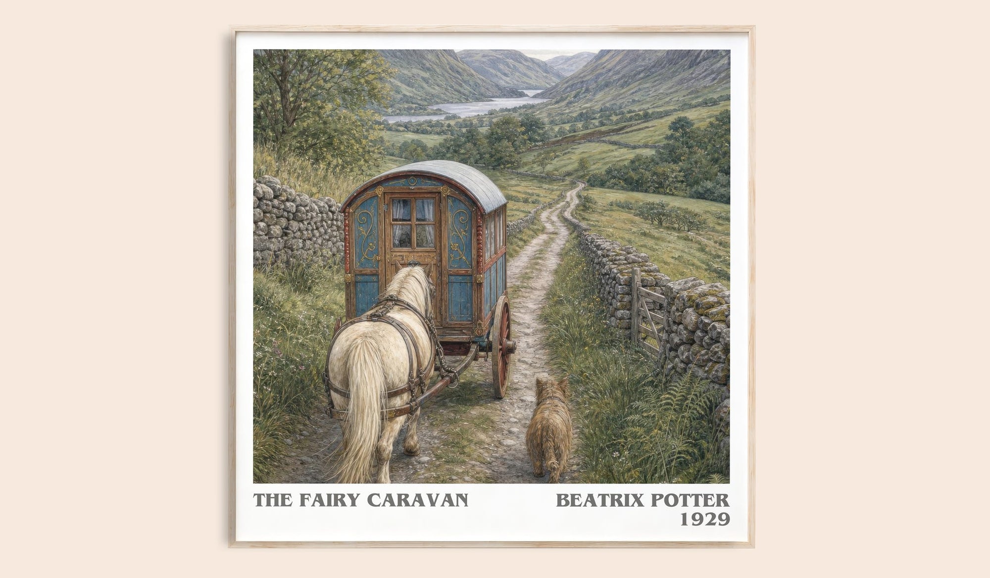 The Fairy Caravan literary book poster by Beatrix Potter – framed literary art print