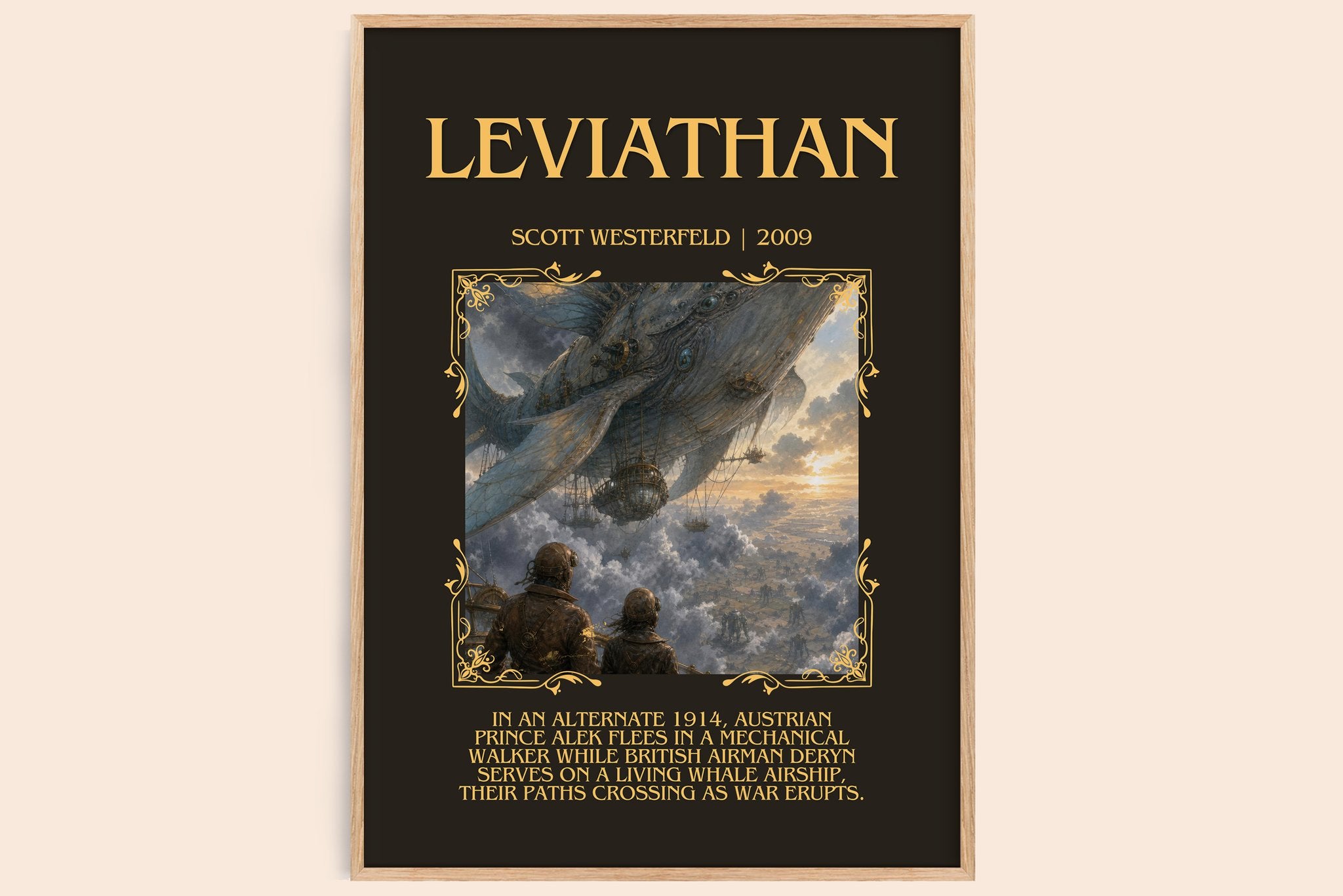 Leviathan Minimalist Book Poster by Scott Westerfeld