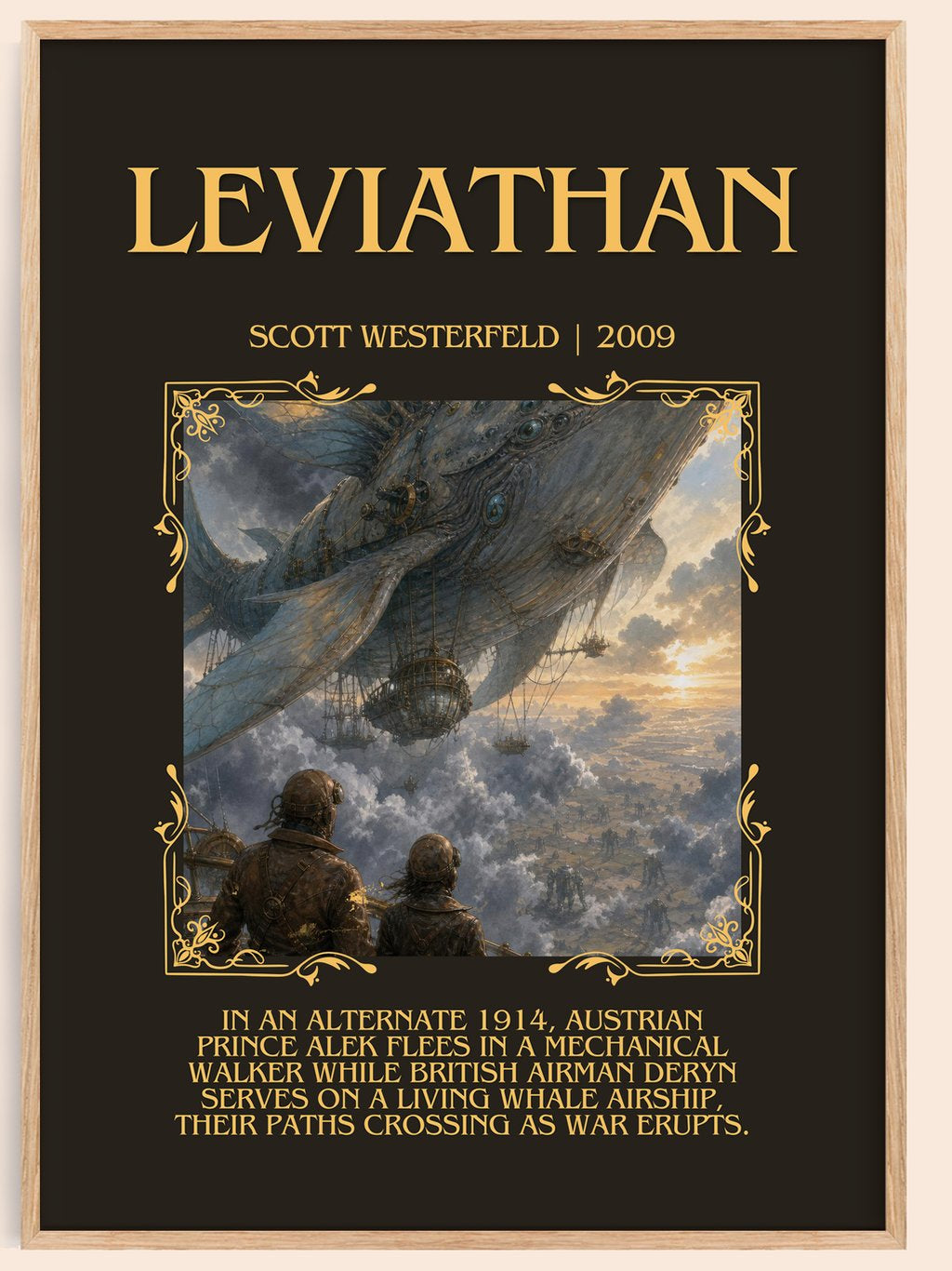 Leviathan Minimalist Book Poster by Scott Westerfeld – book poster