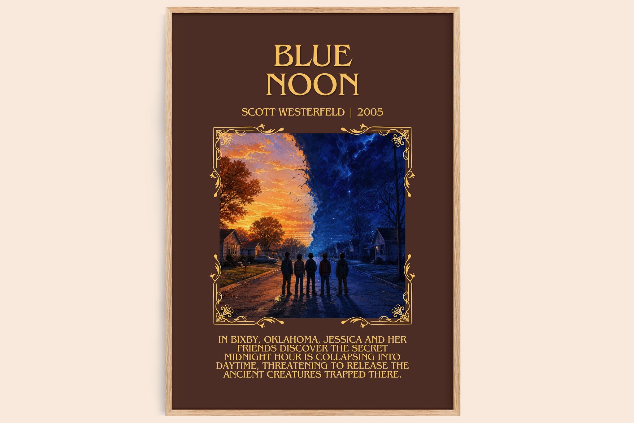 Blue Noon Minimalist Book Poster by Scott Westerfeld