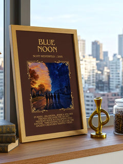 Blue Noon Minimalist Book Poster by Scott Westerfeld – image 3