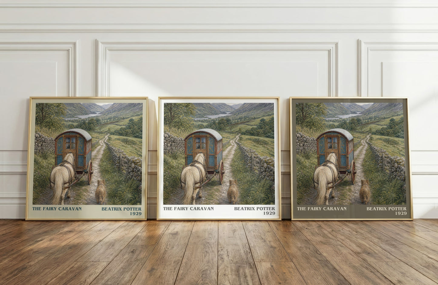 The Fairy Caravan literary art print colour and style options – Beatrix Potter book art