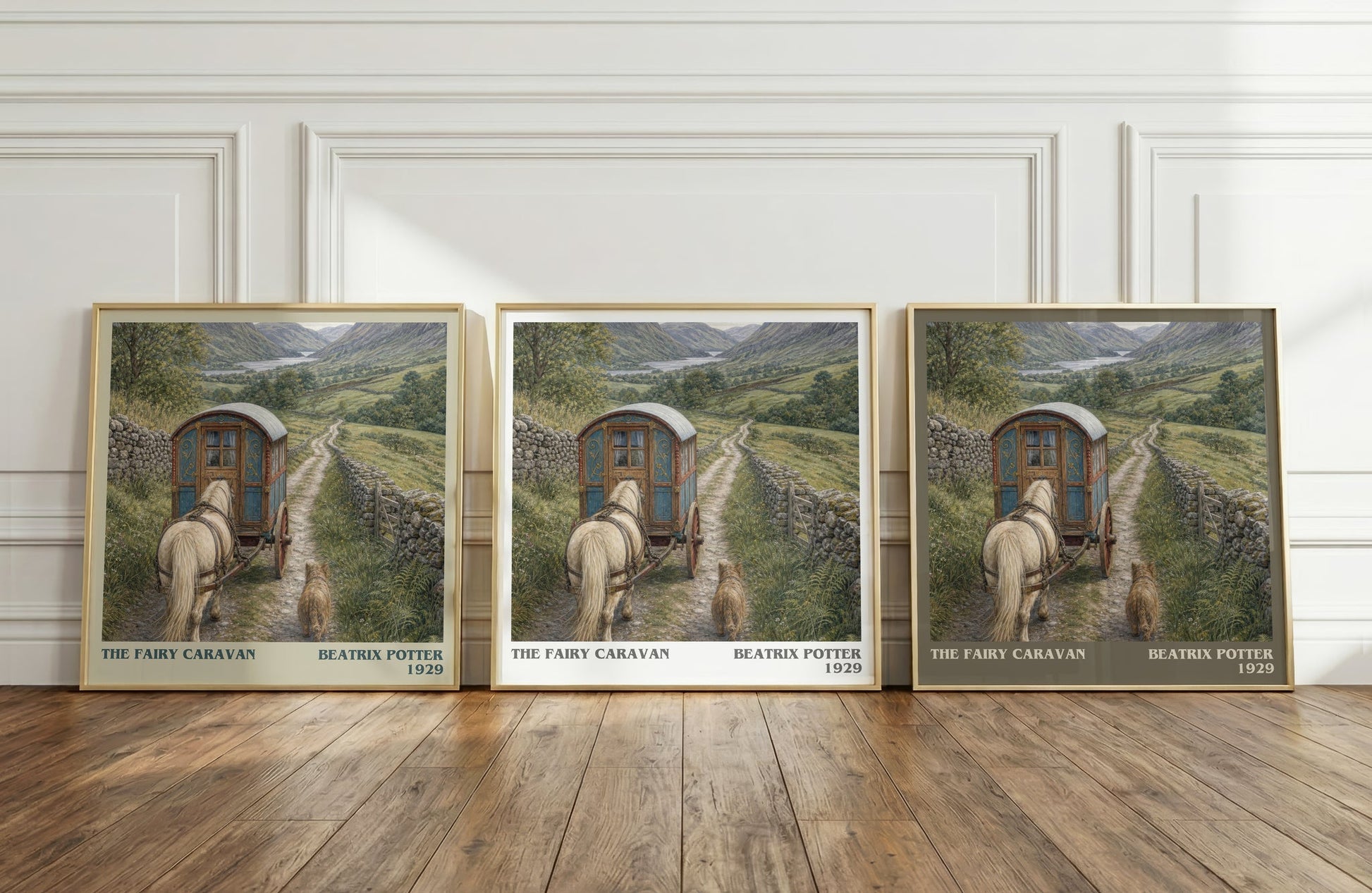 The Fairy Caravan literary art print colour and style options – Beatrix Potter book art