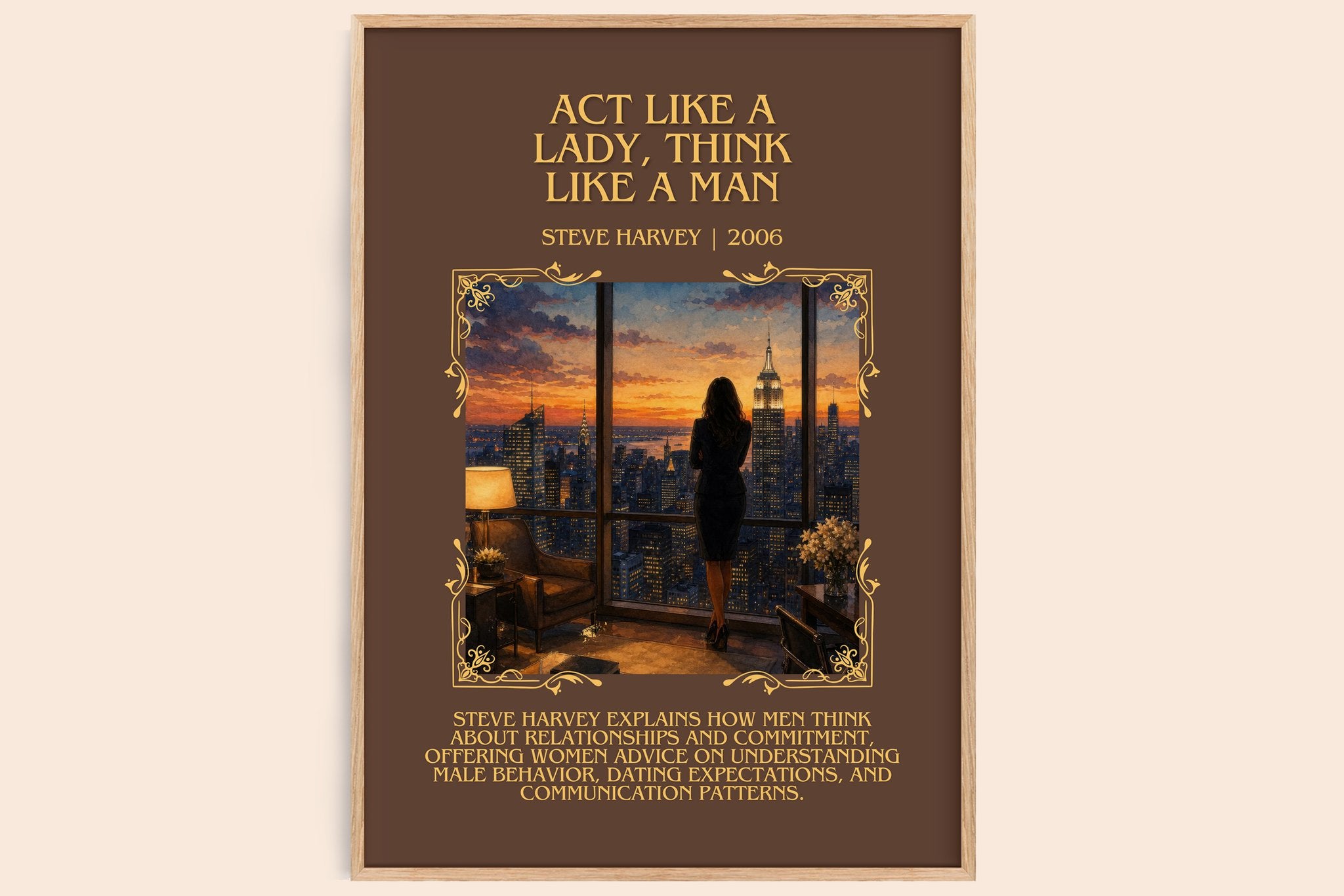 Act Like a Lady, Think Like a Man Minimalist Book Poster by S. Harvey